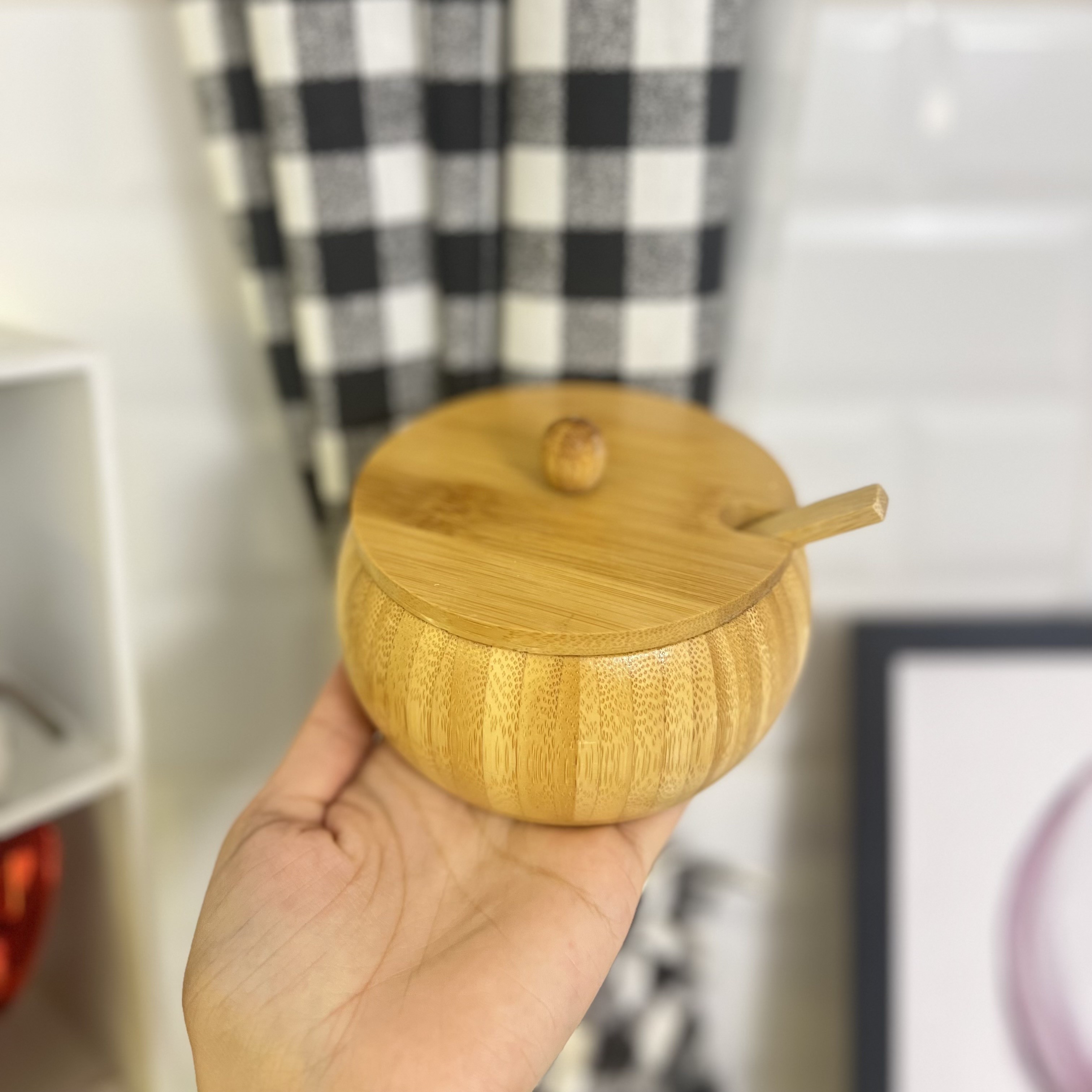 Bambu Kaşıklı Şekerlik