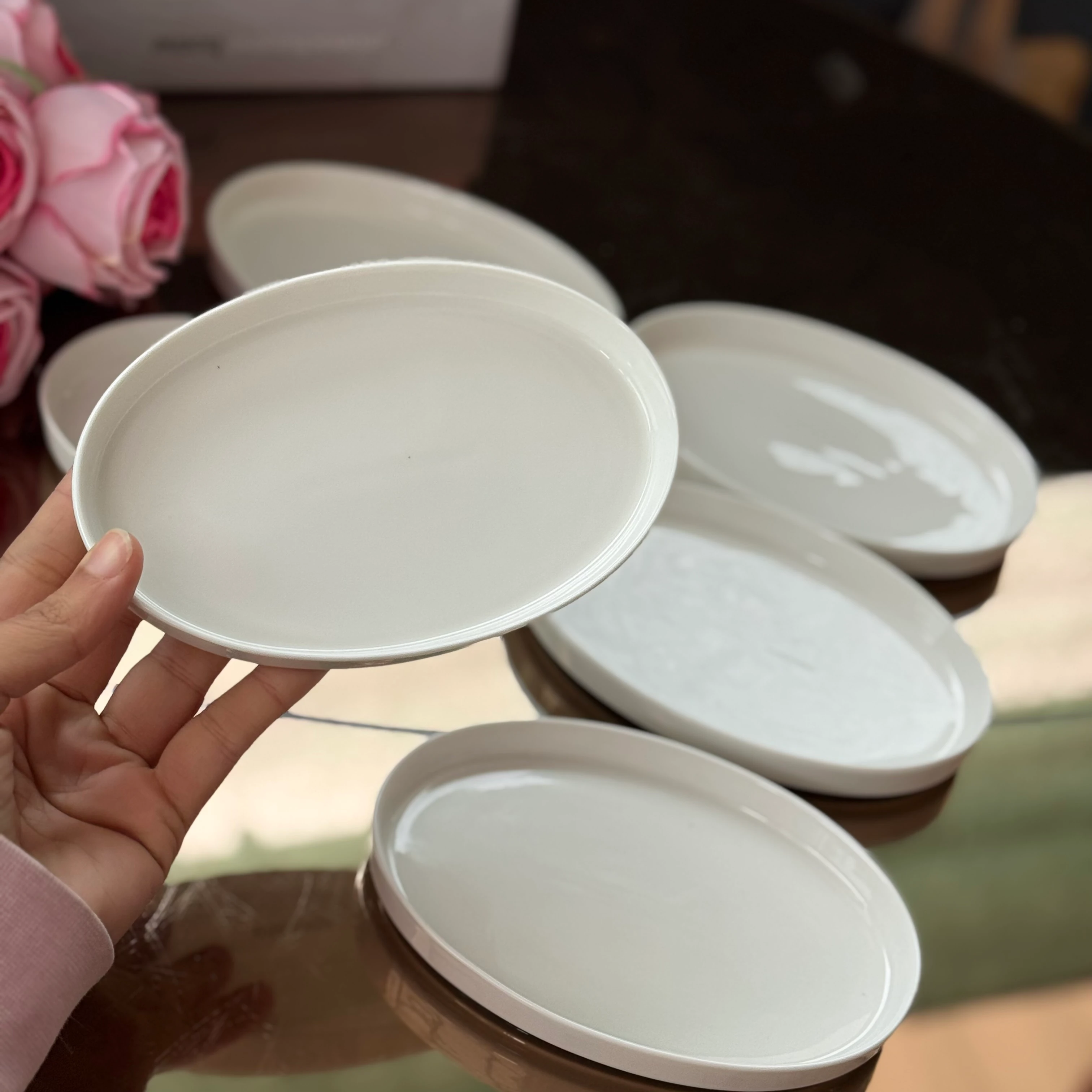 Oval Porselen Sunumluk