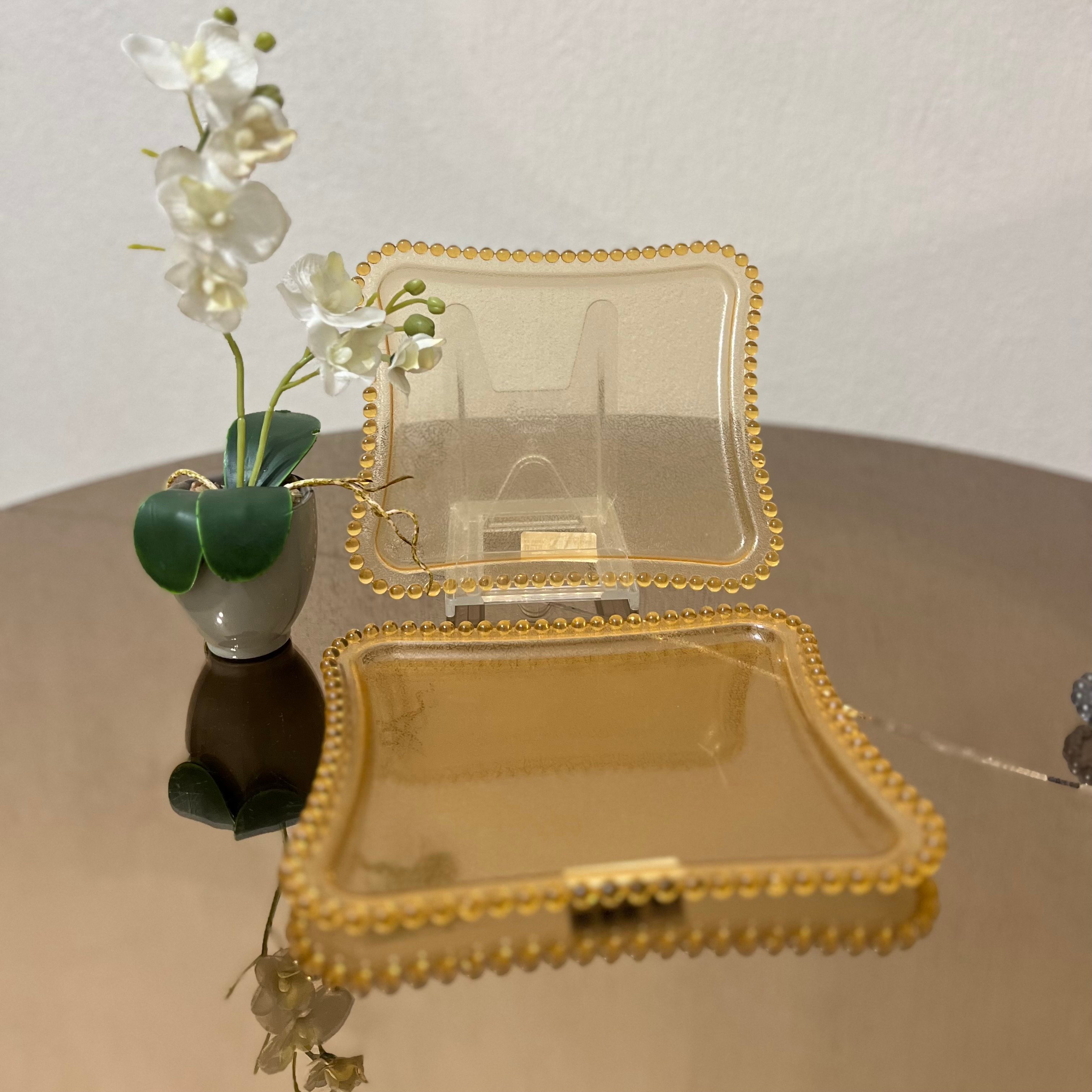 Gold Tek Kişilik Boncuk Tepsi