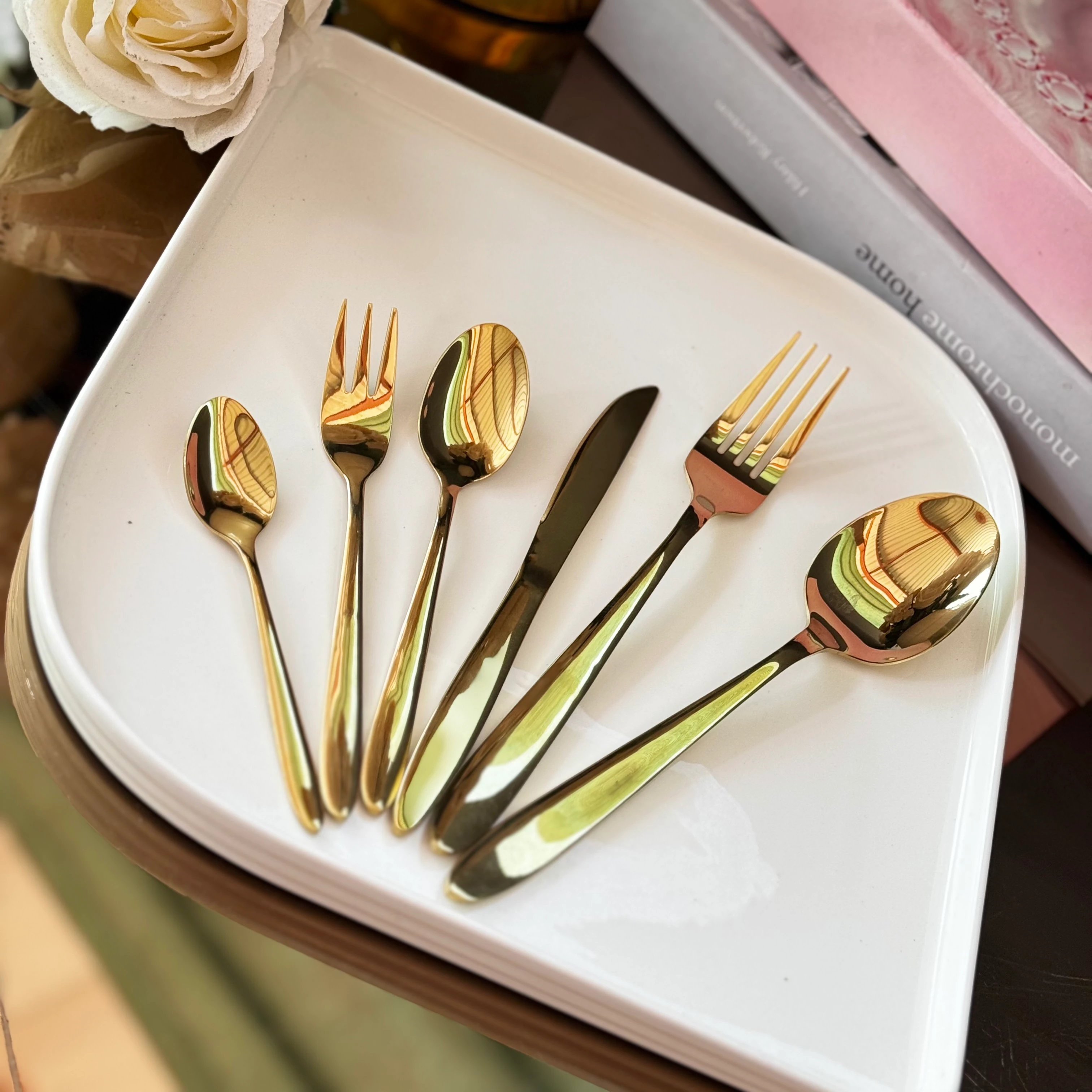 gold 36 parca kaşık seti 