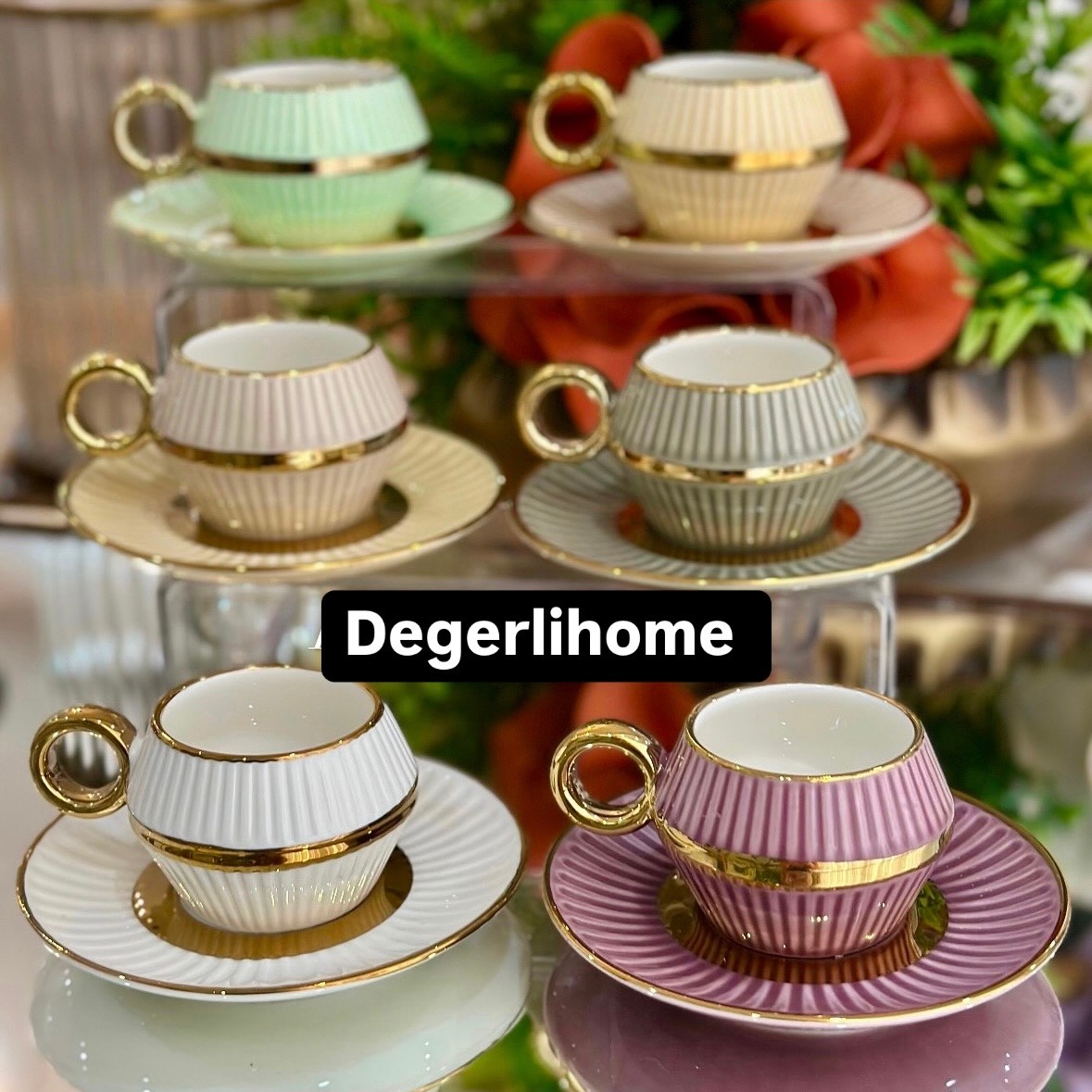 Pinterest Soft Renkli Fincan Takımı