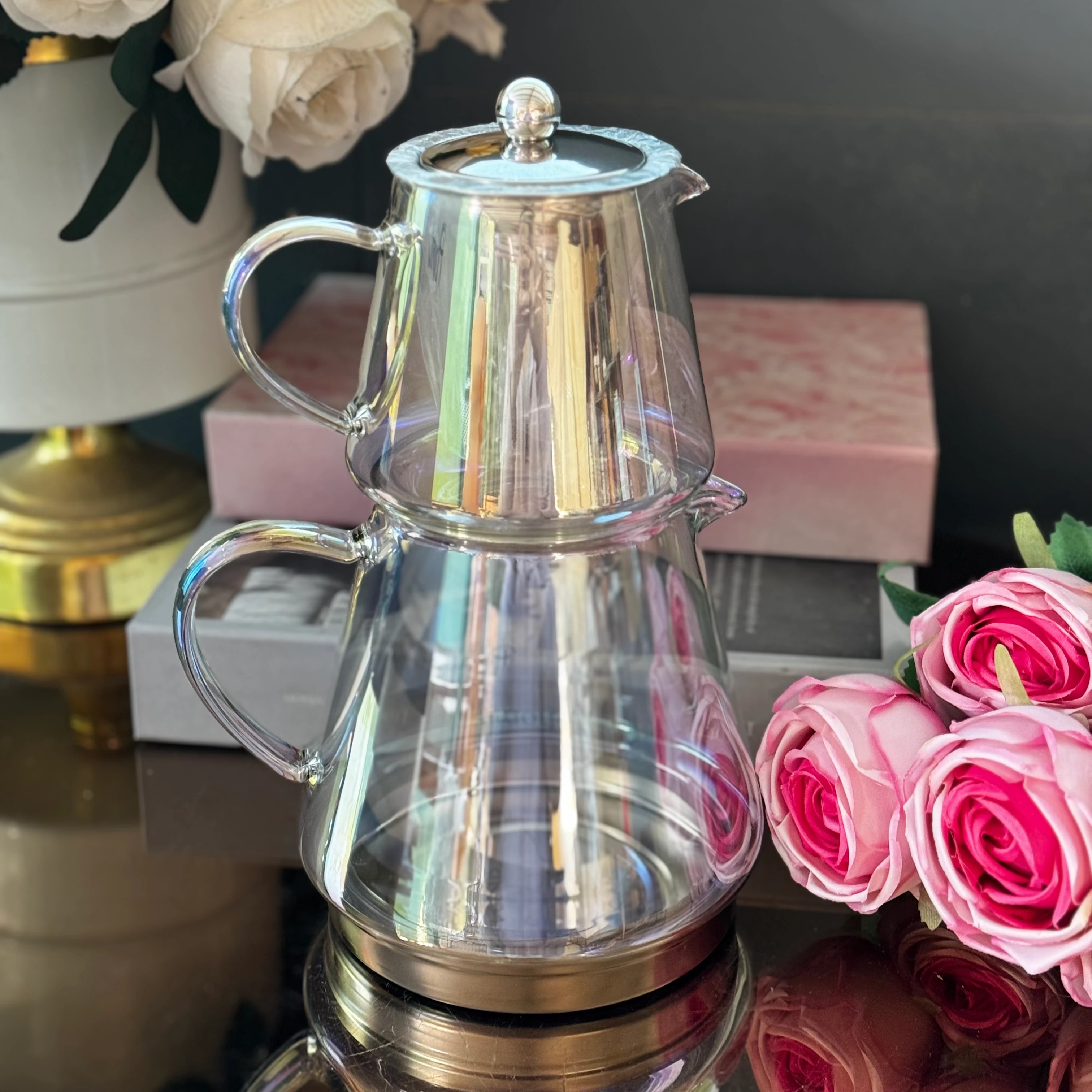 Lüster Cam Çaydanlık