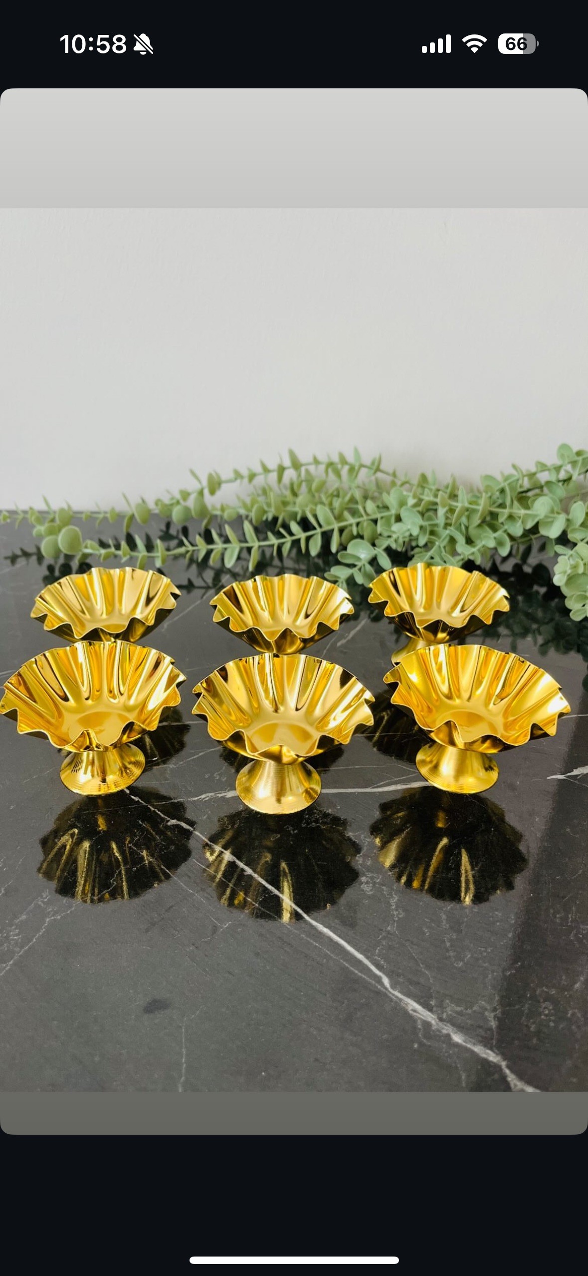 6 lı yelpaze gold sunumluk