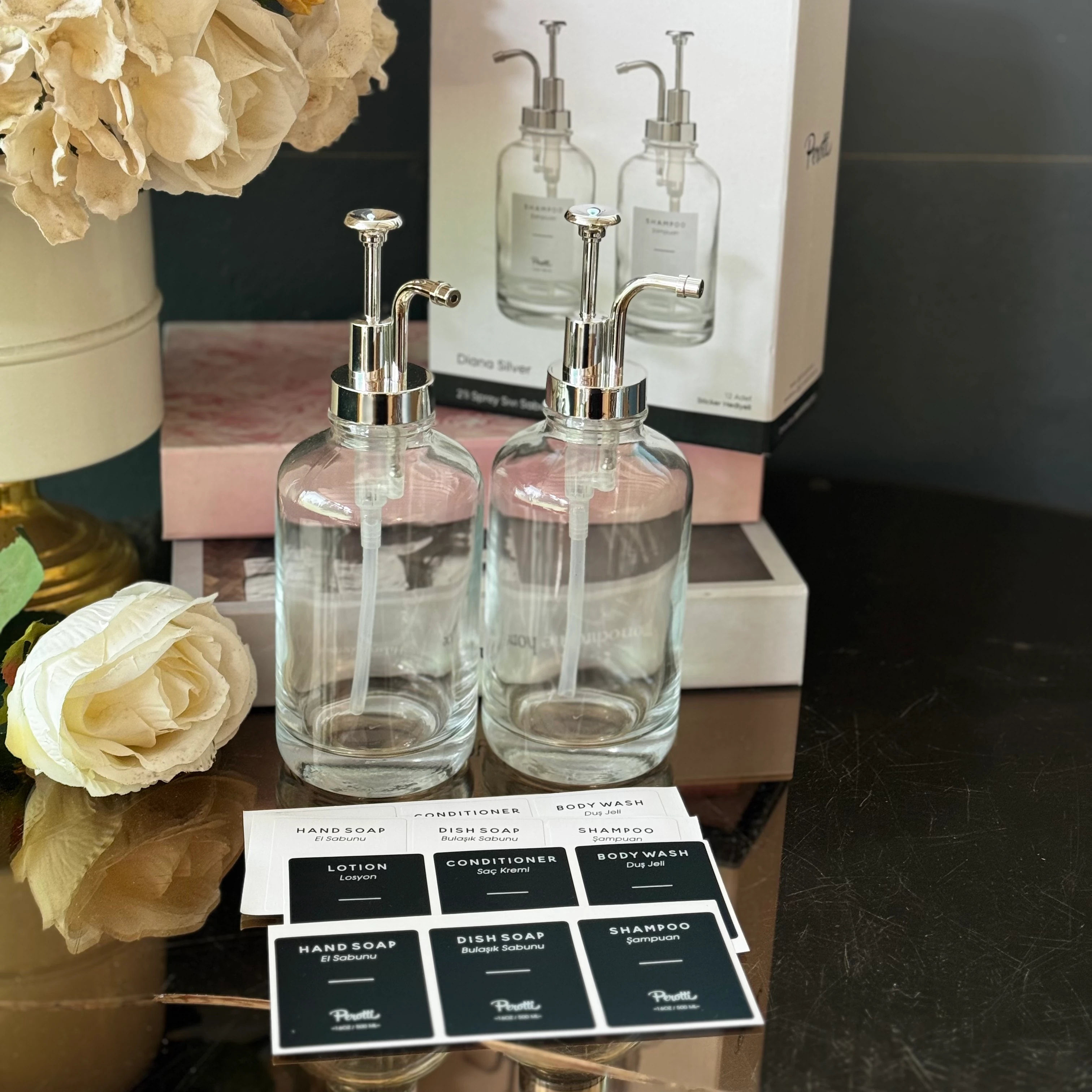 Gümüş Cam Özel Sabunluk 