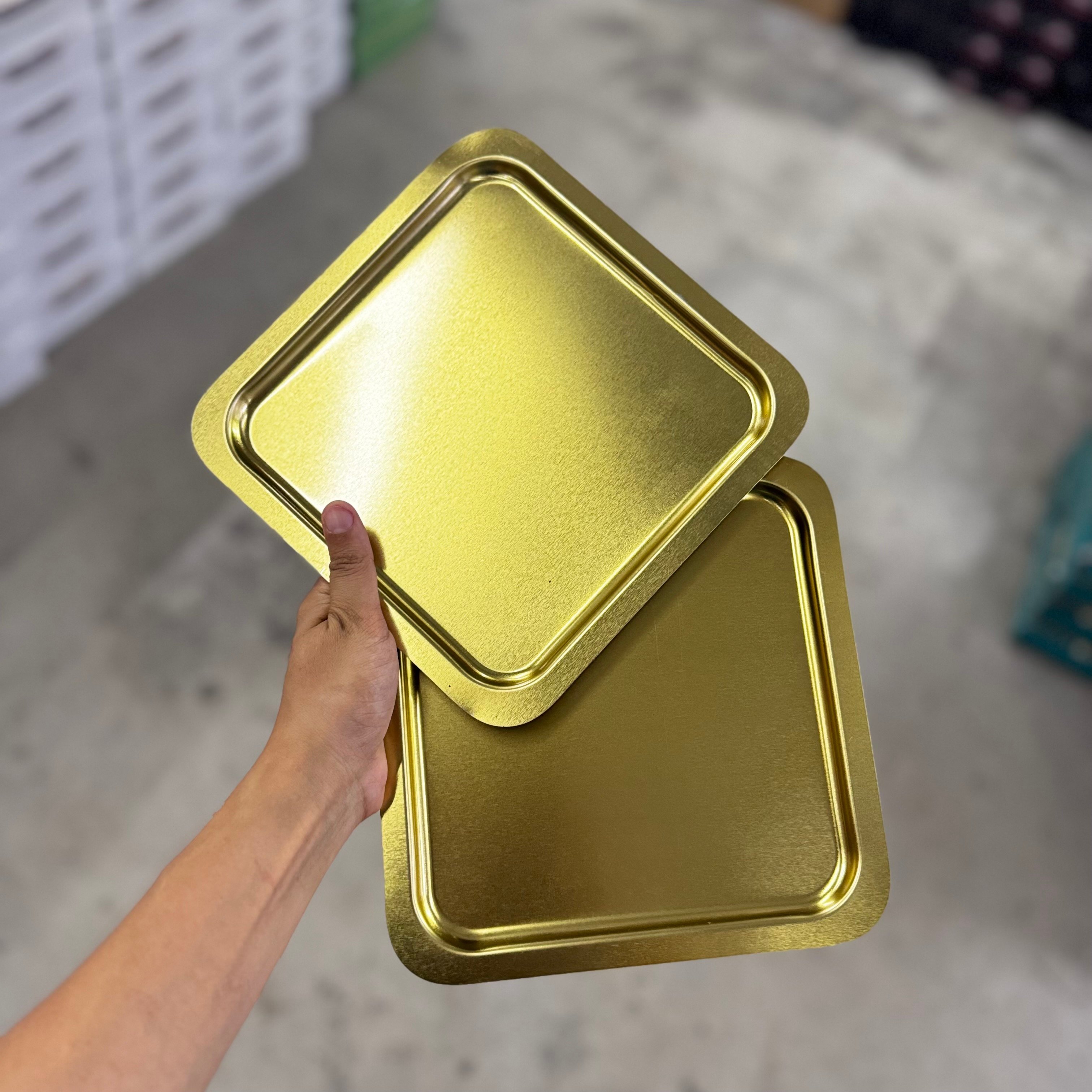 Kare Metal Sunum Tepsisi