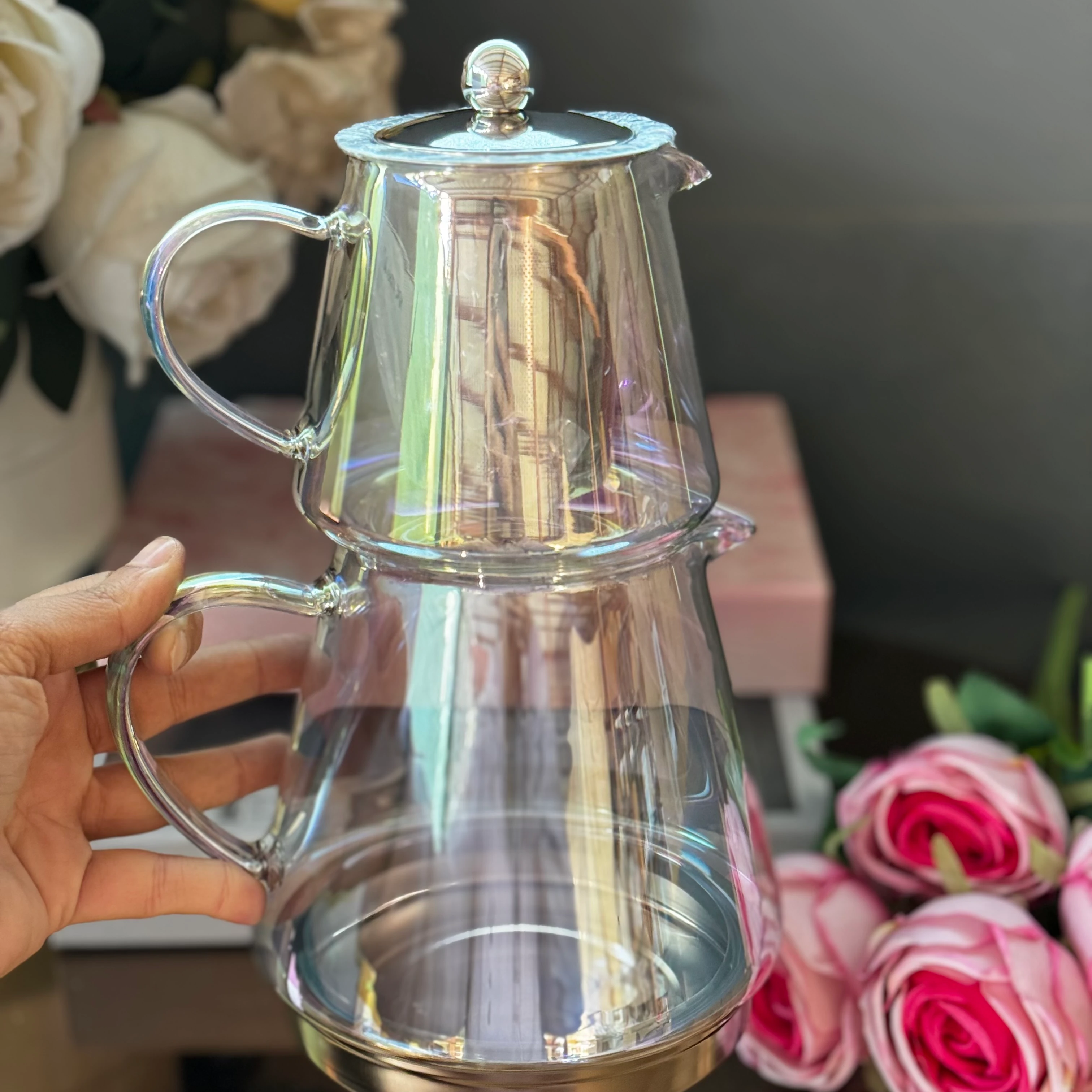 Lüster Cam Çaydanlık