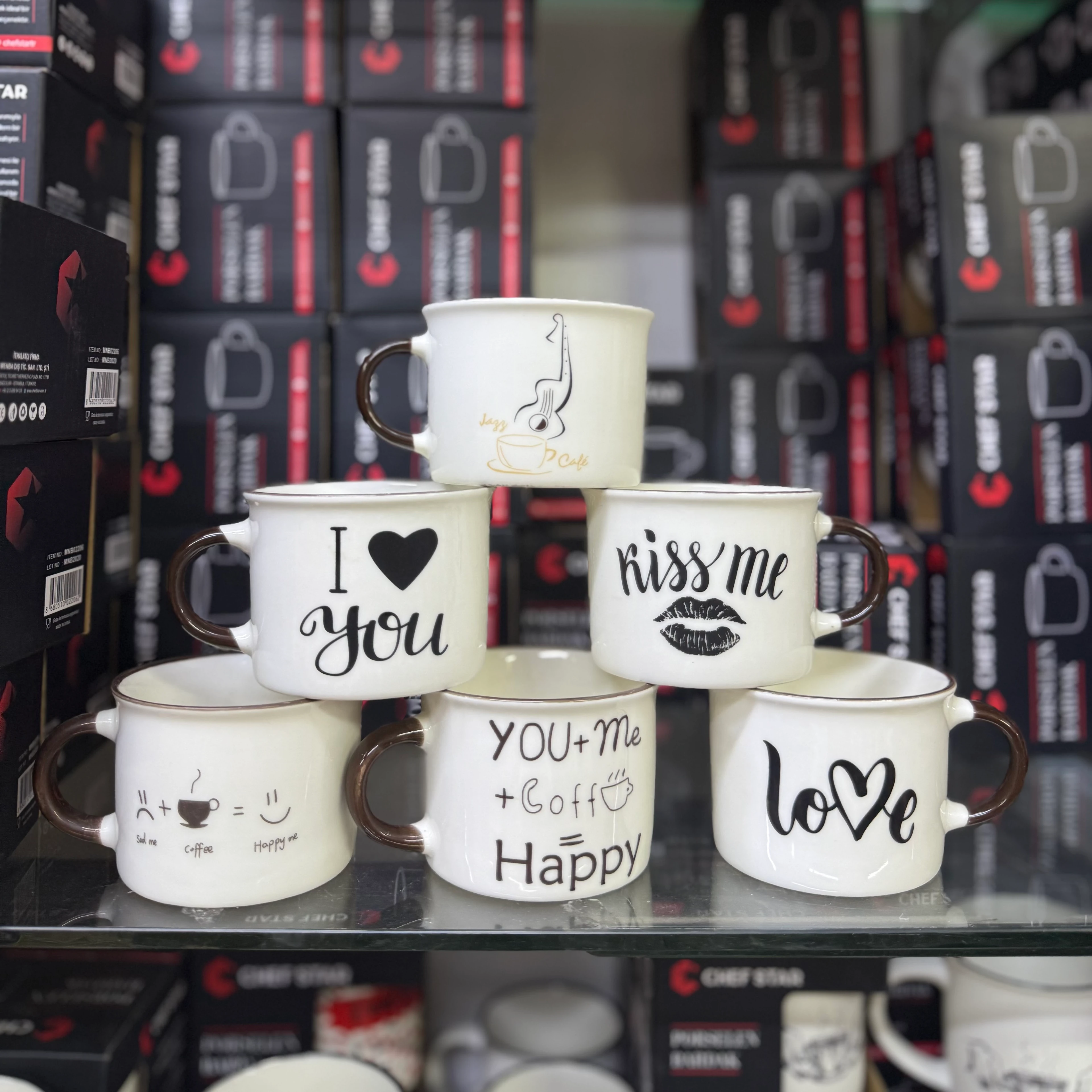 kupa seti siyah beyaz 