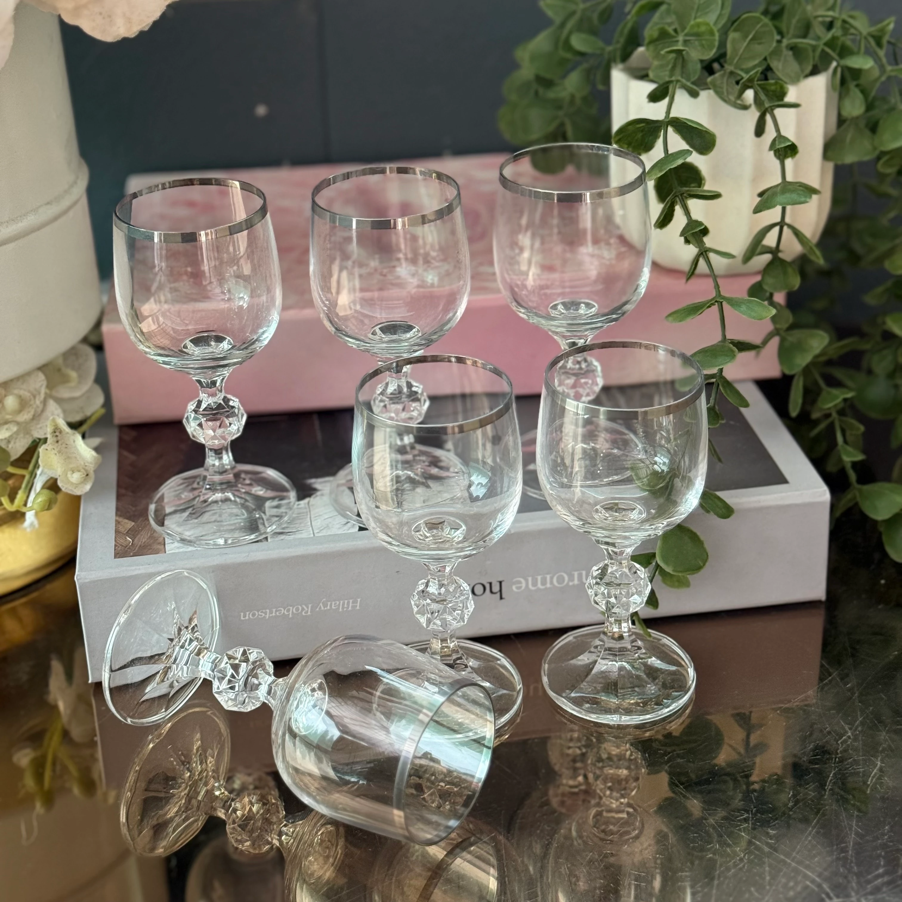 Gümüş kristal kadeh