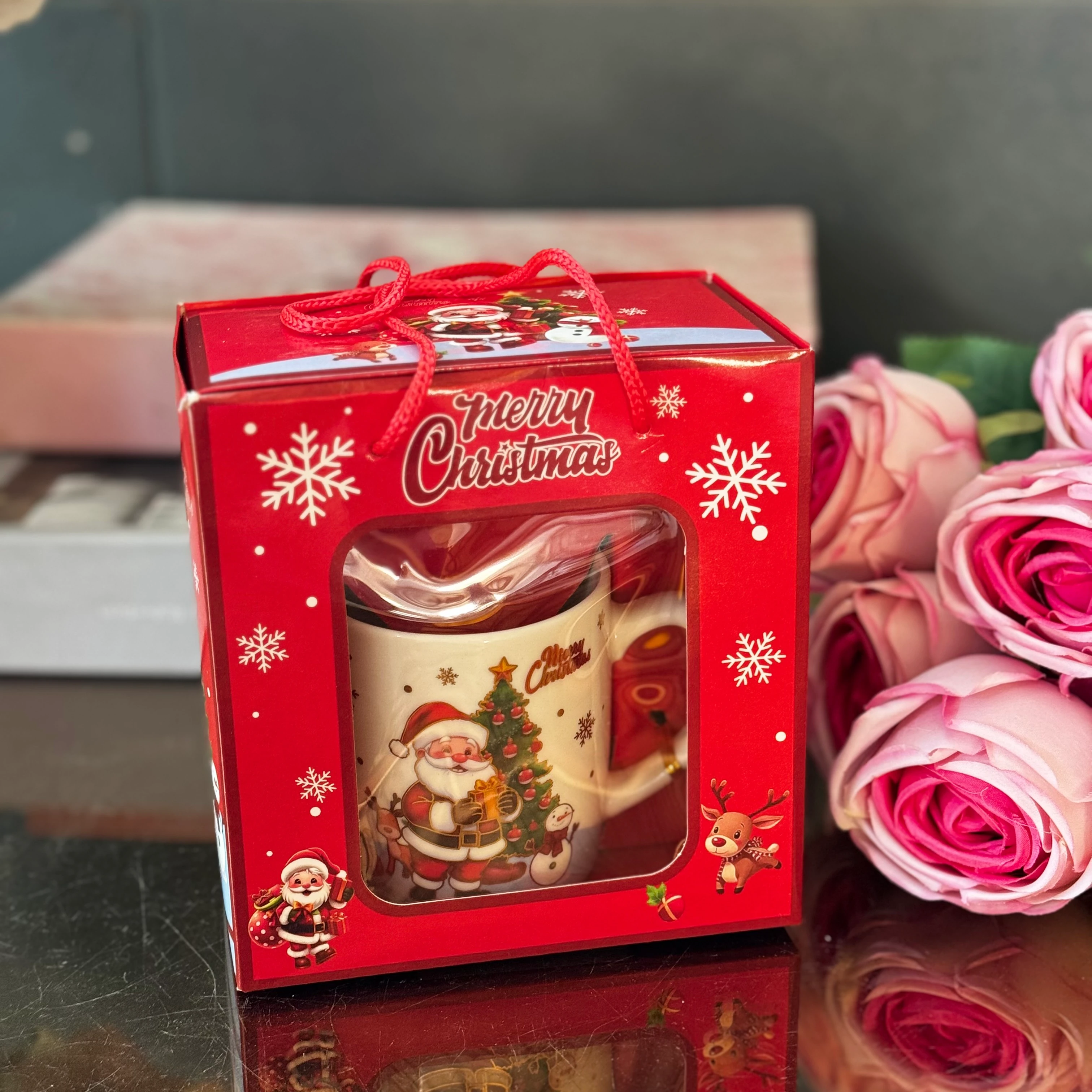 noel kupa kaşıklı kutulu