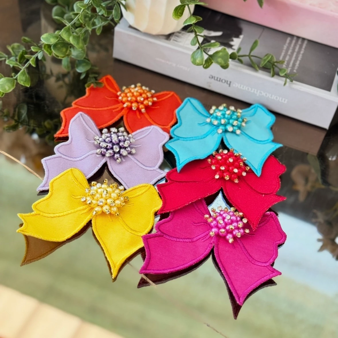 6 lı renkli fiyonklu peçete