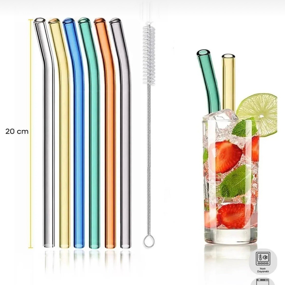 6’lı Renkli Cam Pipet