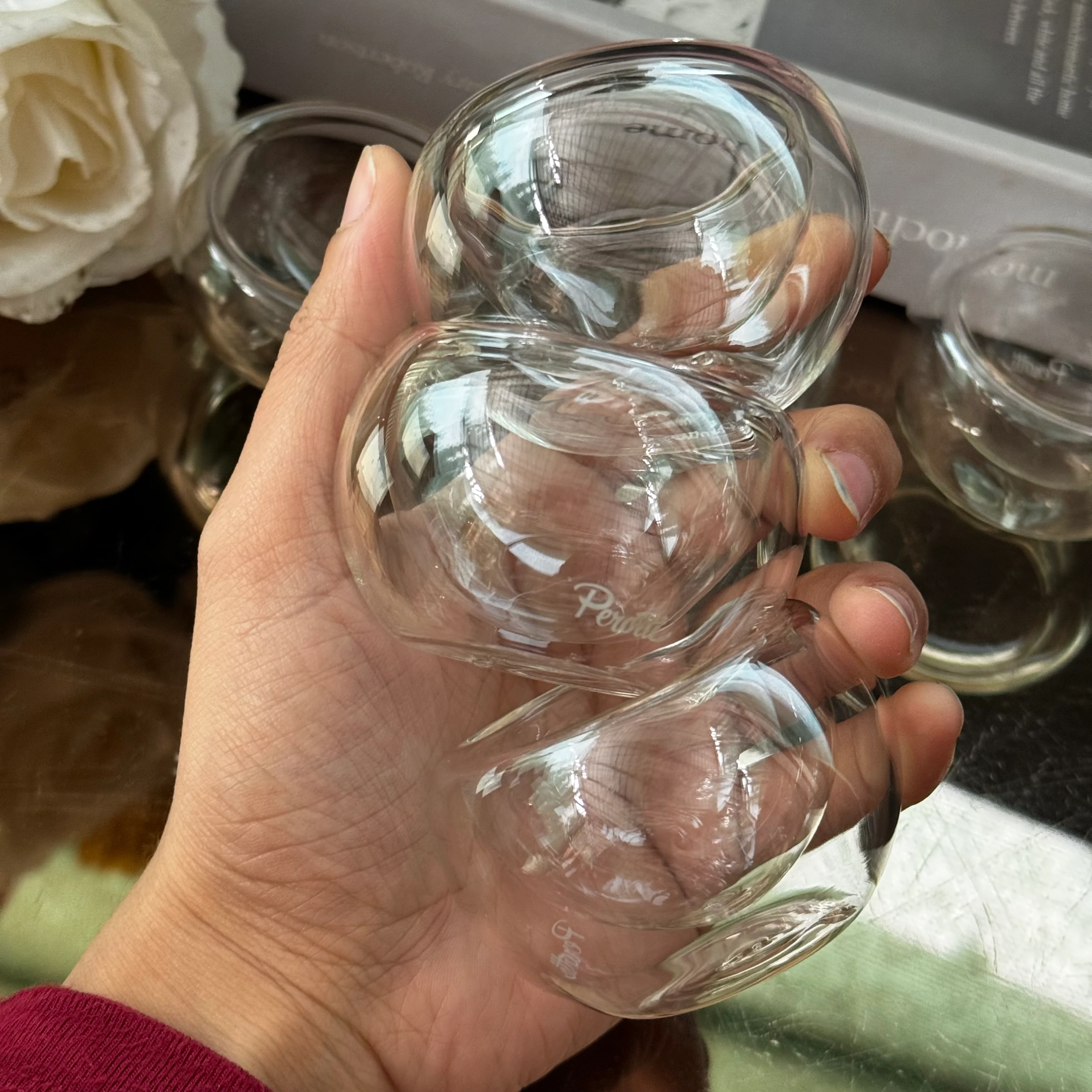 Cam Çift Cidarlı Sunumluk