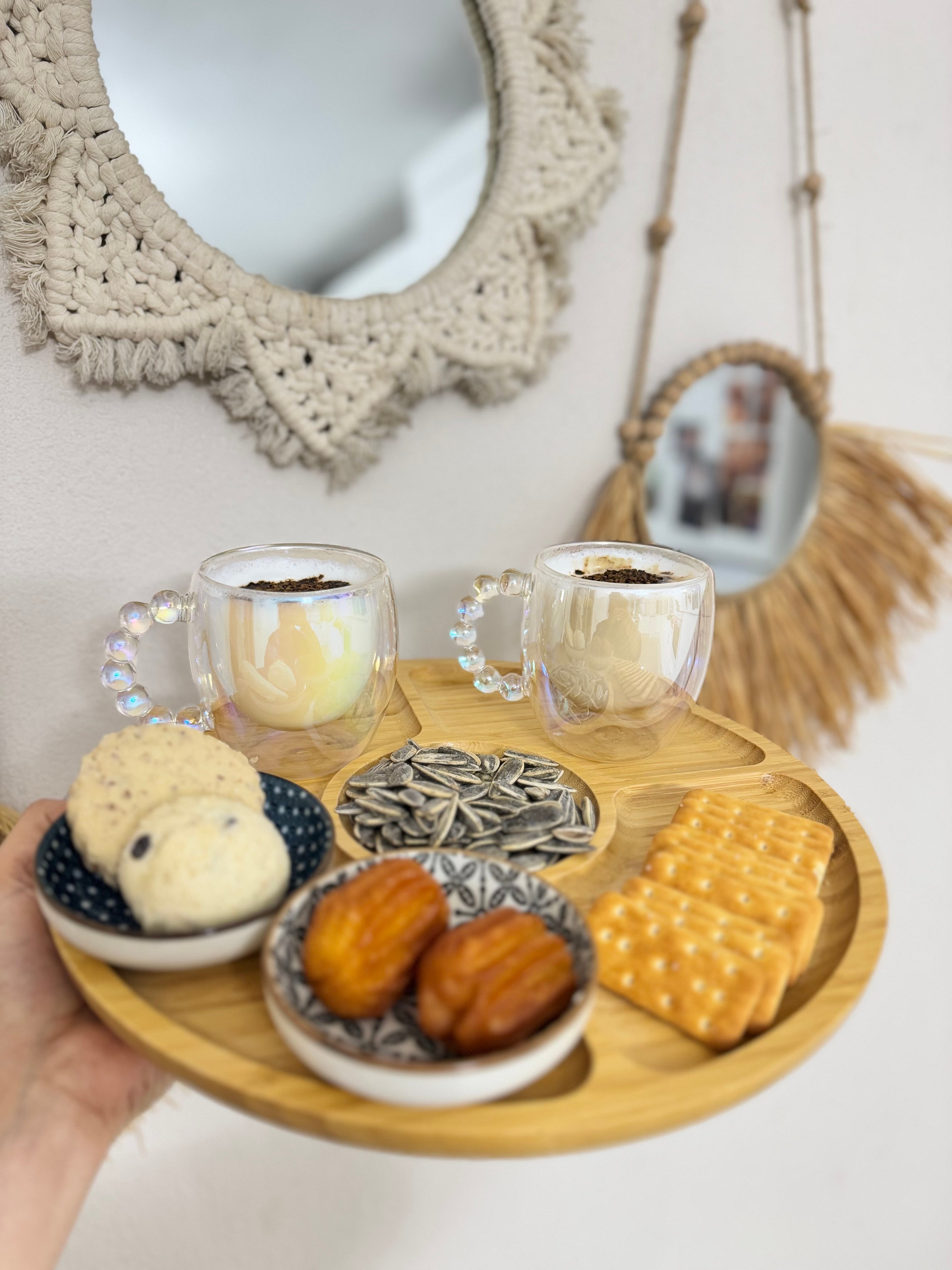 Cift Cidarlı Luster Boncuk Kupa