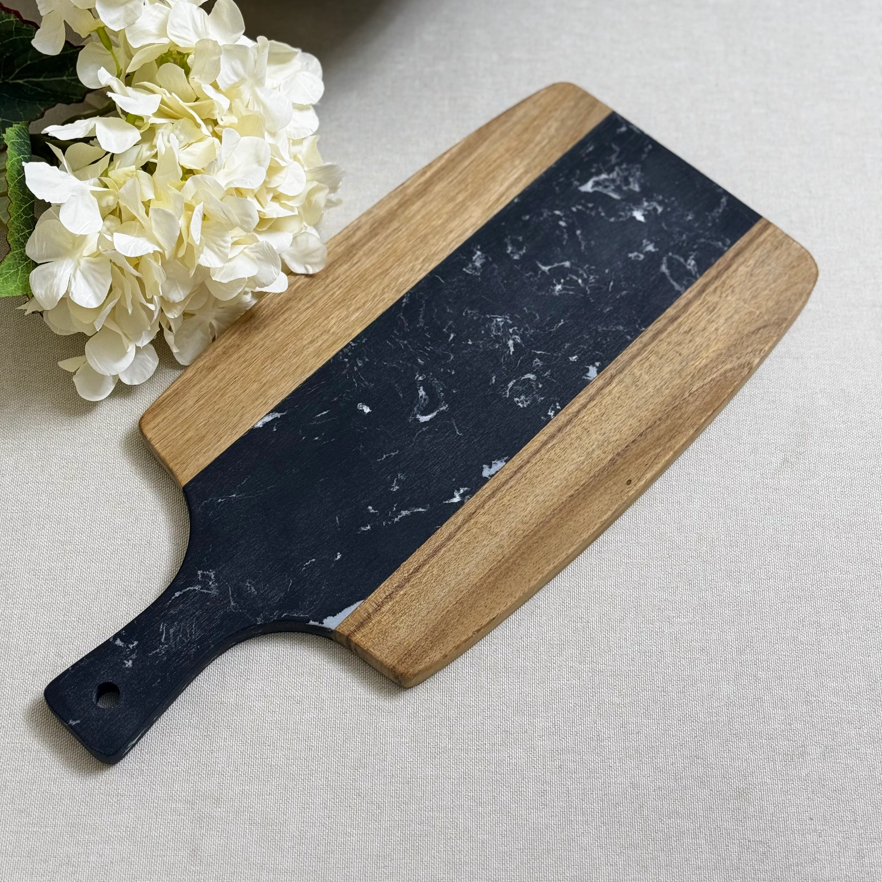 mermer desenli kesim ve sunum tahtası