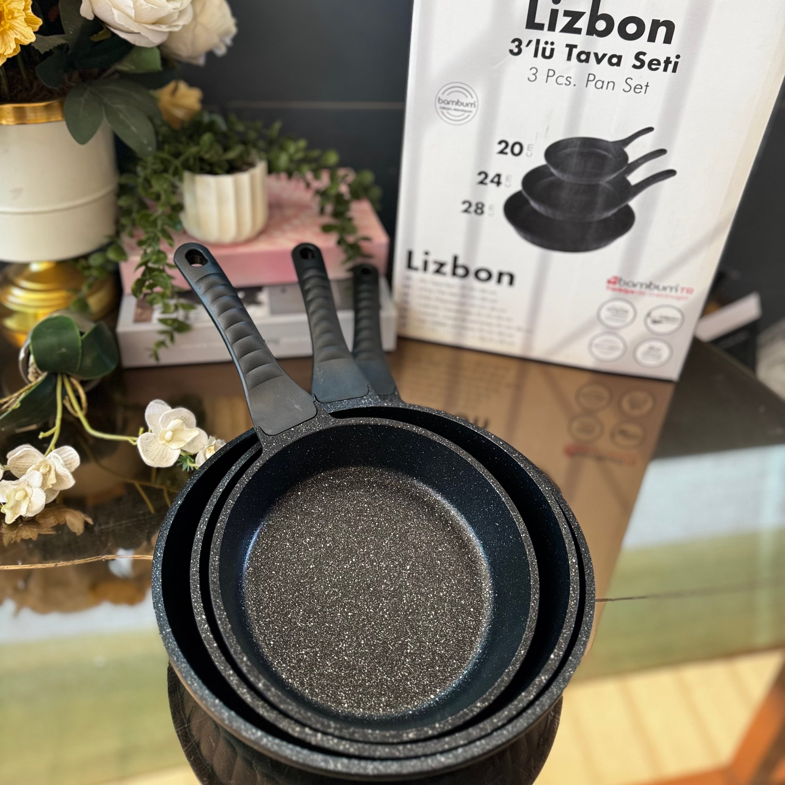 3’lü Bambum Döküm Tava Seti