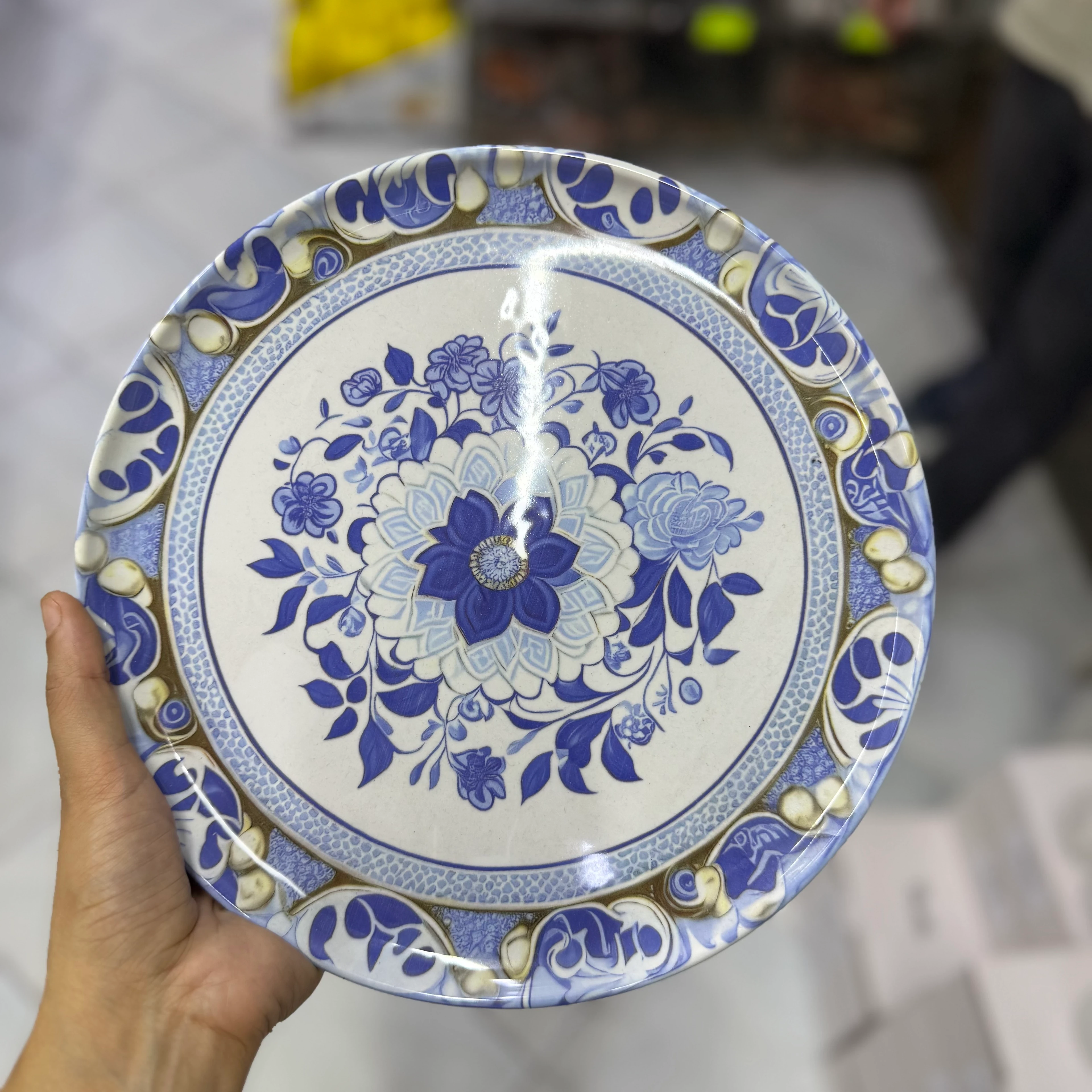 mavi servis tabağı 