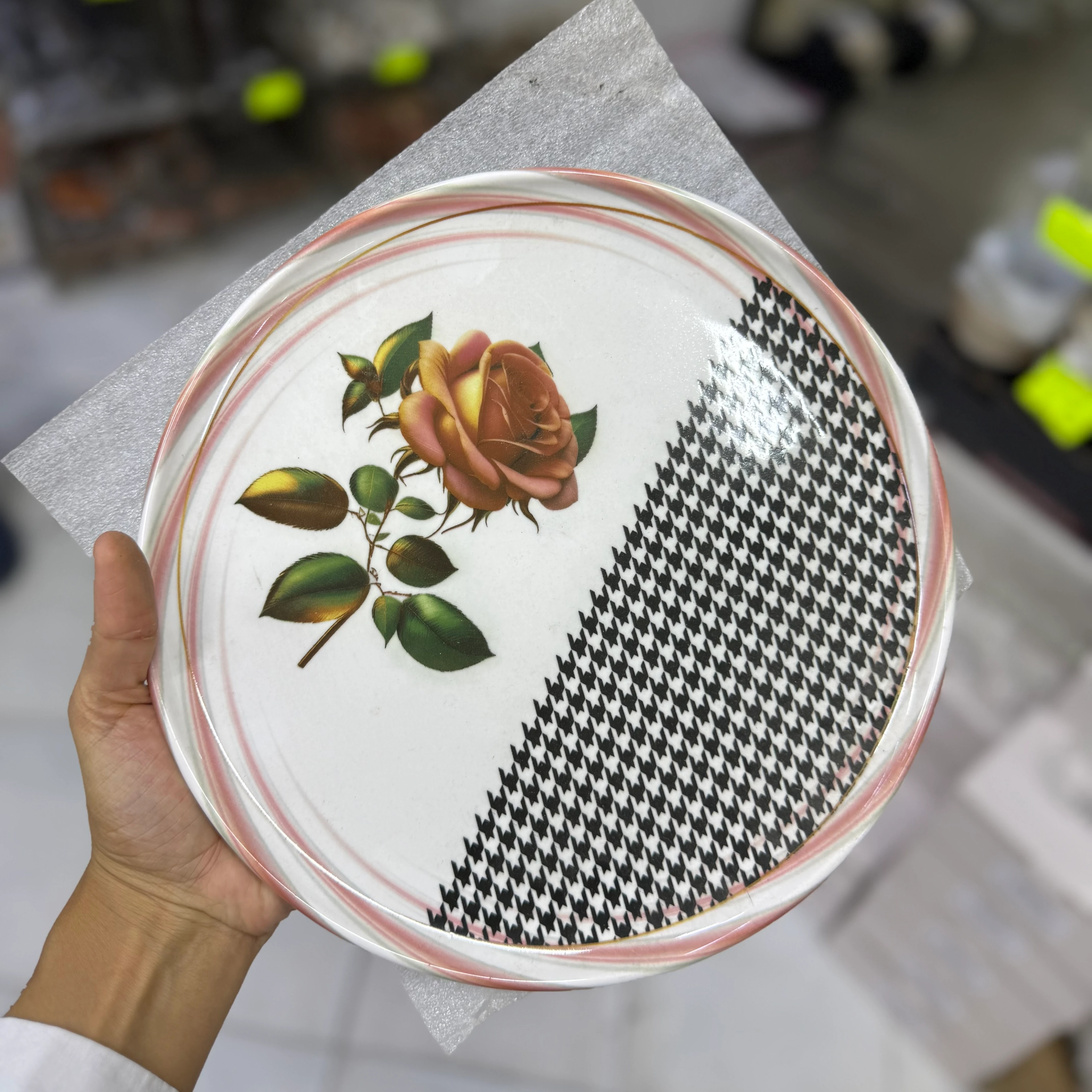 gül servis tabağı 