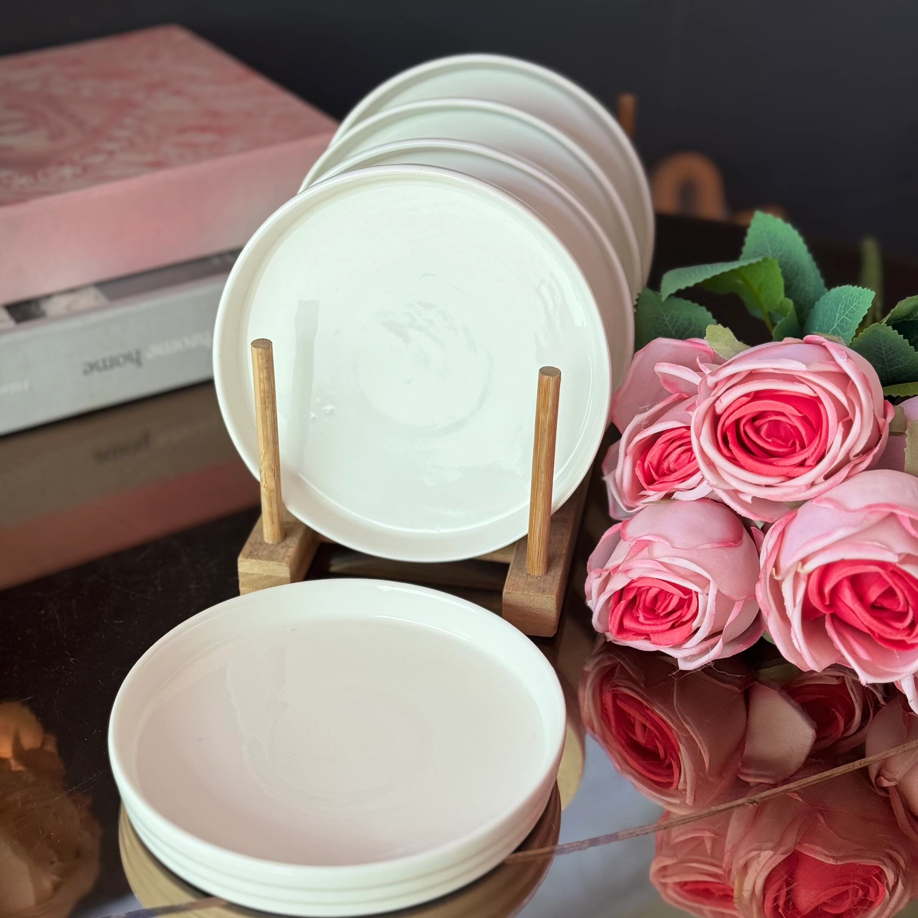 Porselen Yuvarlak Sununluk Tabak