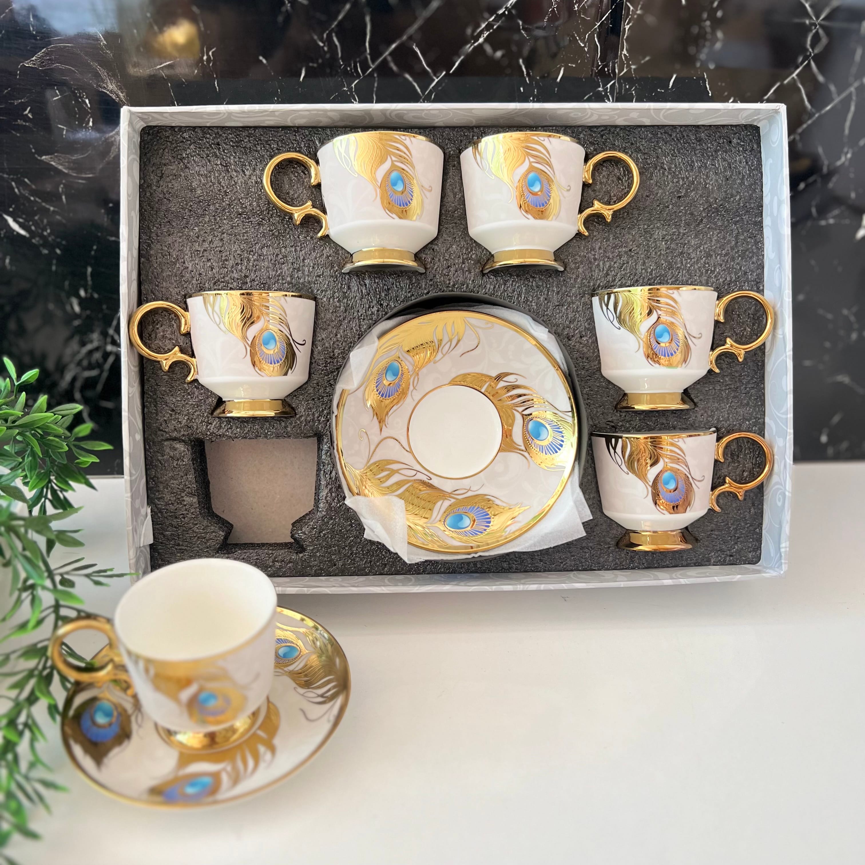 Kosava Gold Kuş Fincan Takımı 