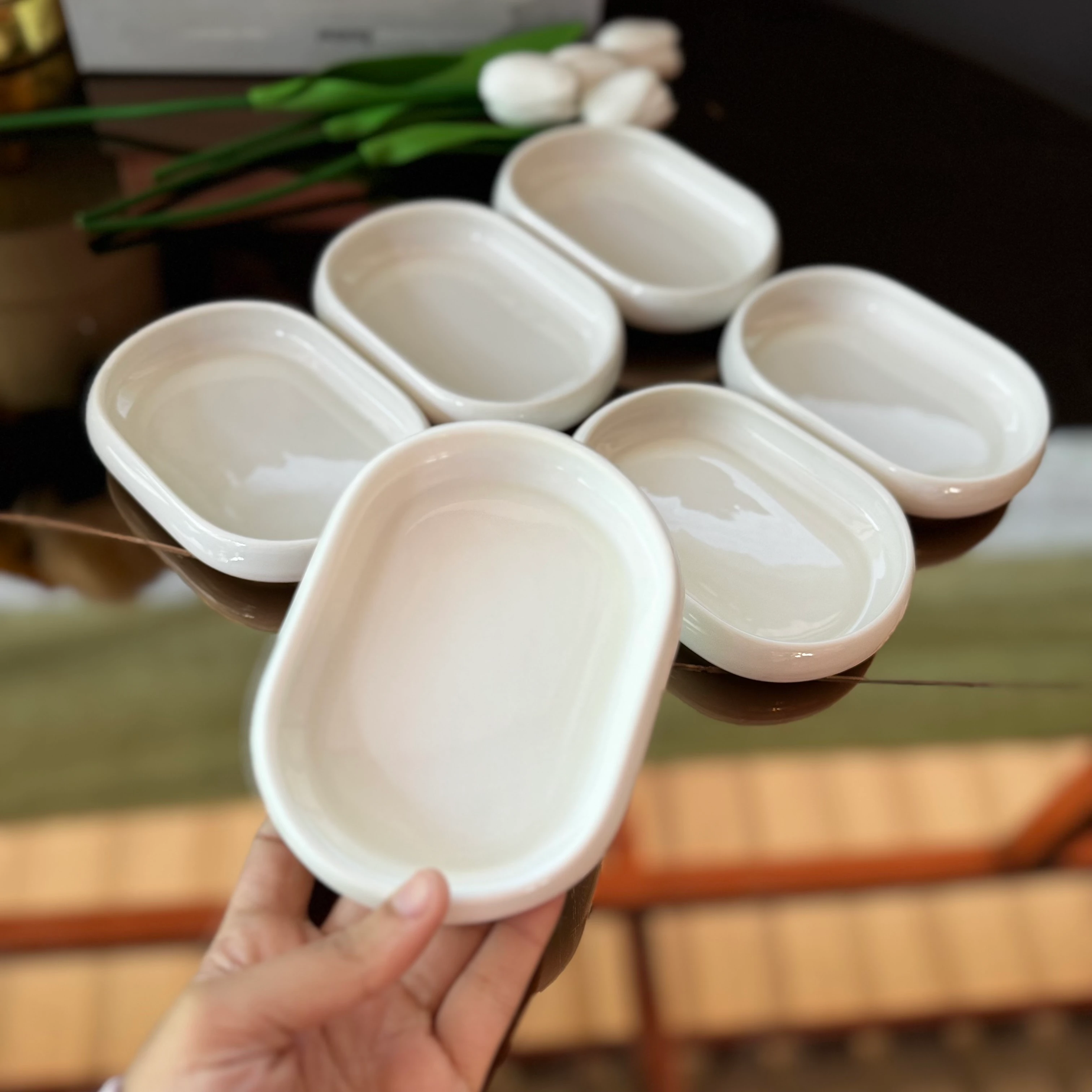 Porselen Oval Sunumluk 