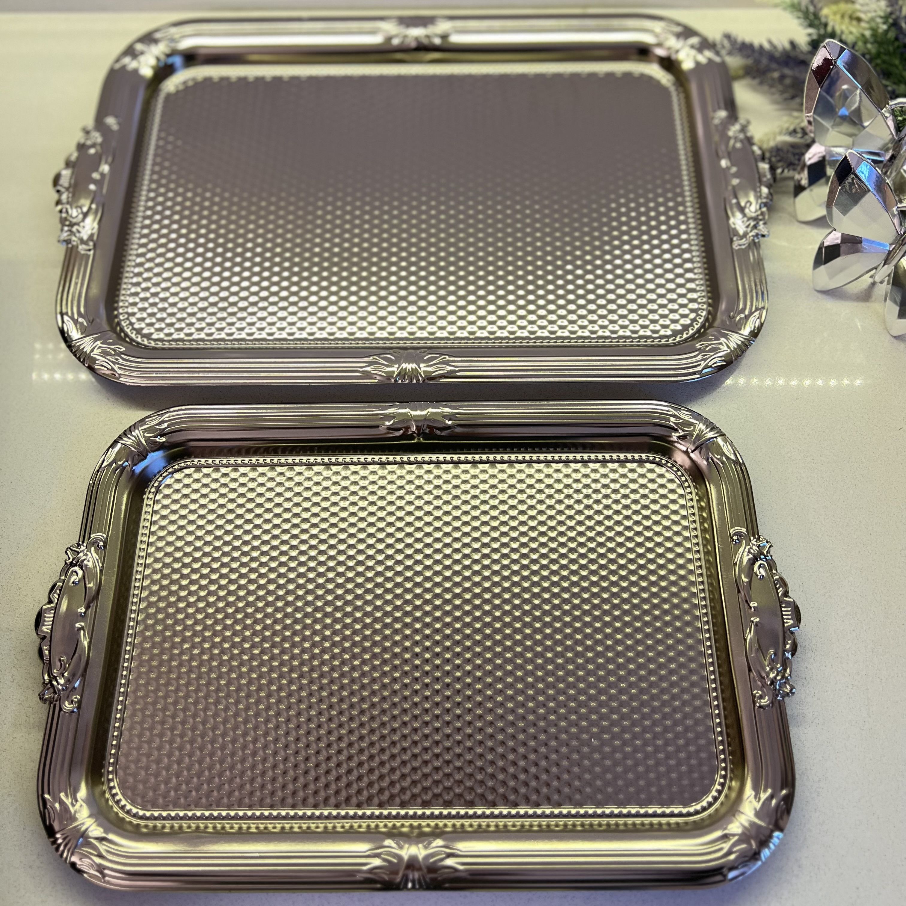 Cooker Marka 2'li Gümüş Tepsi
