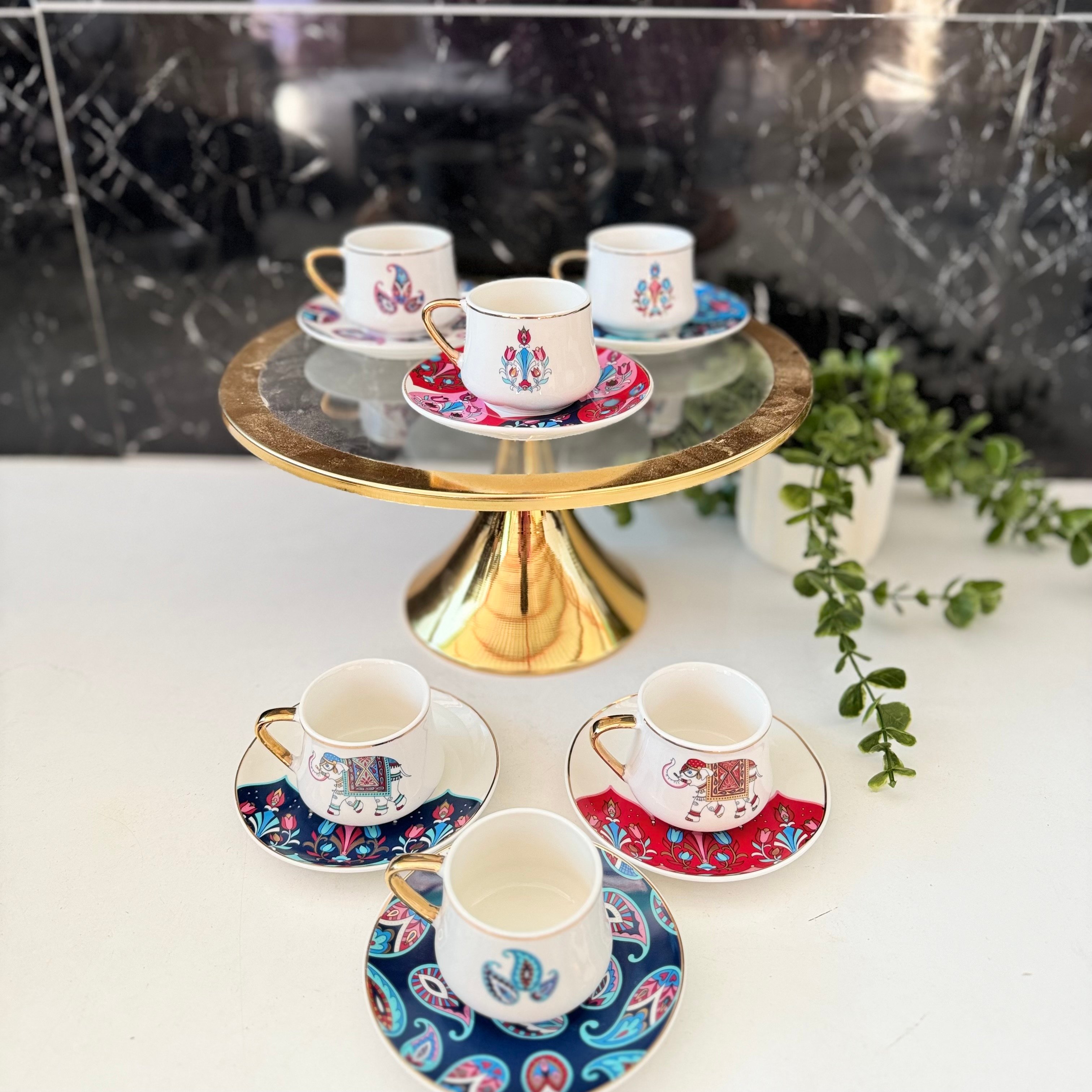 Çini Desen Fincan Takımı 
