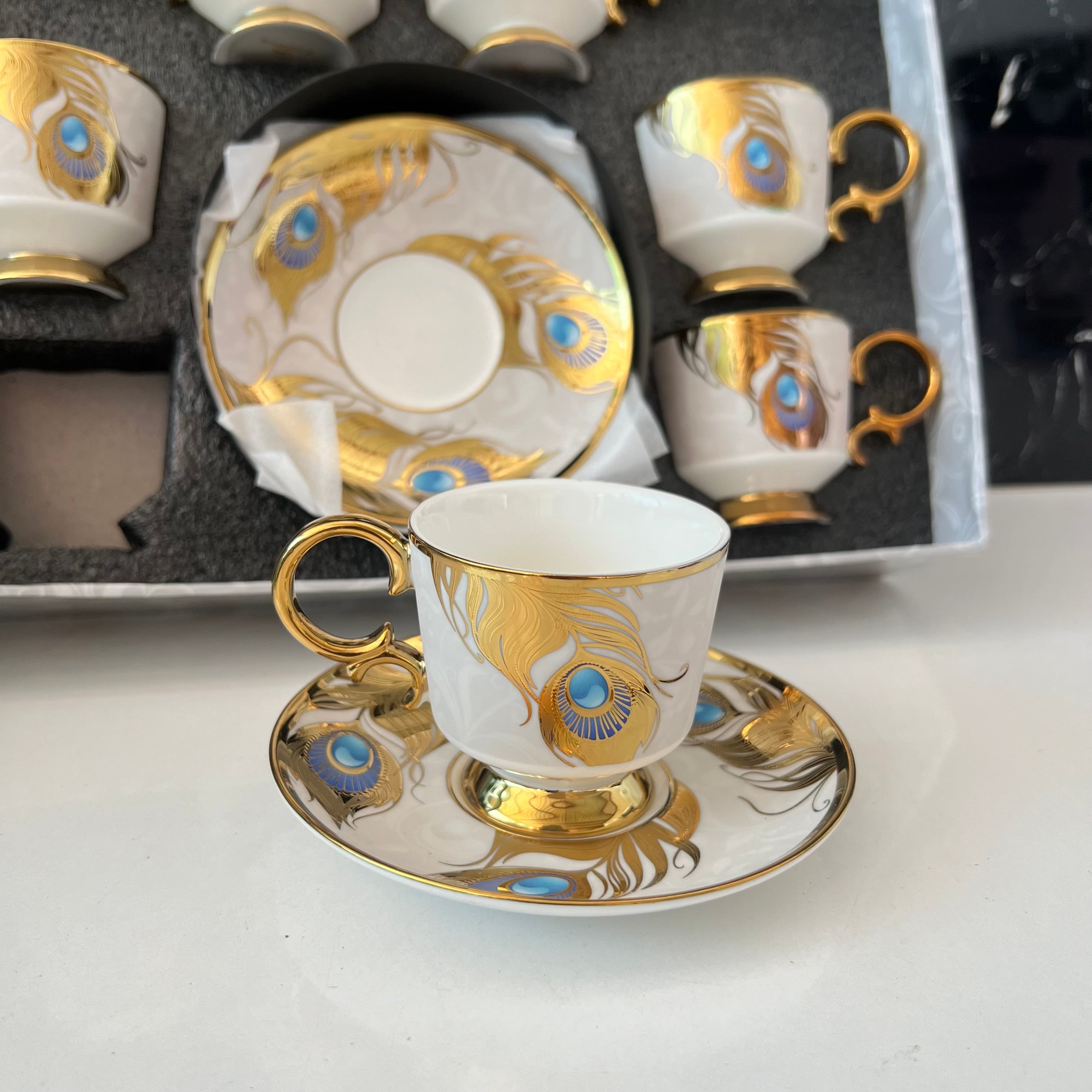 Kosava Gold Kuş Fincan Takımı 