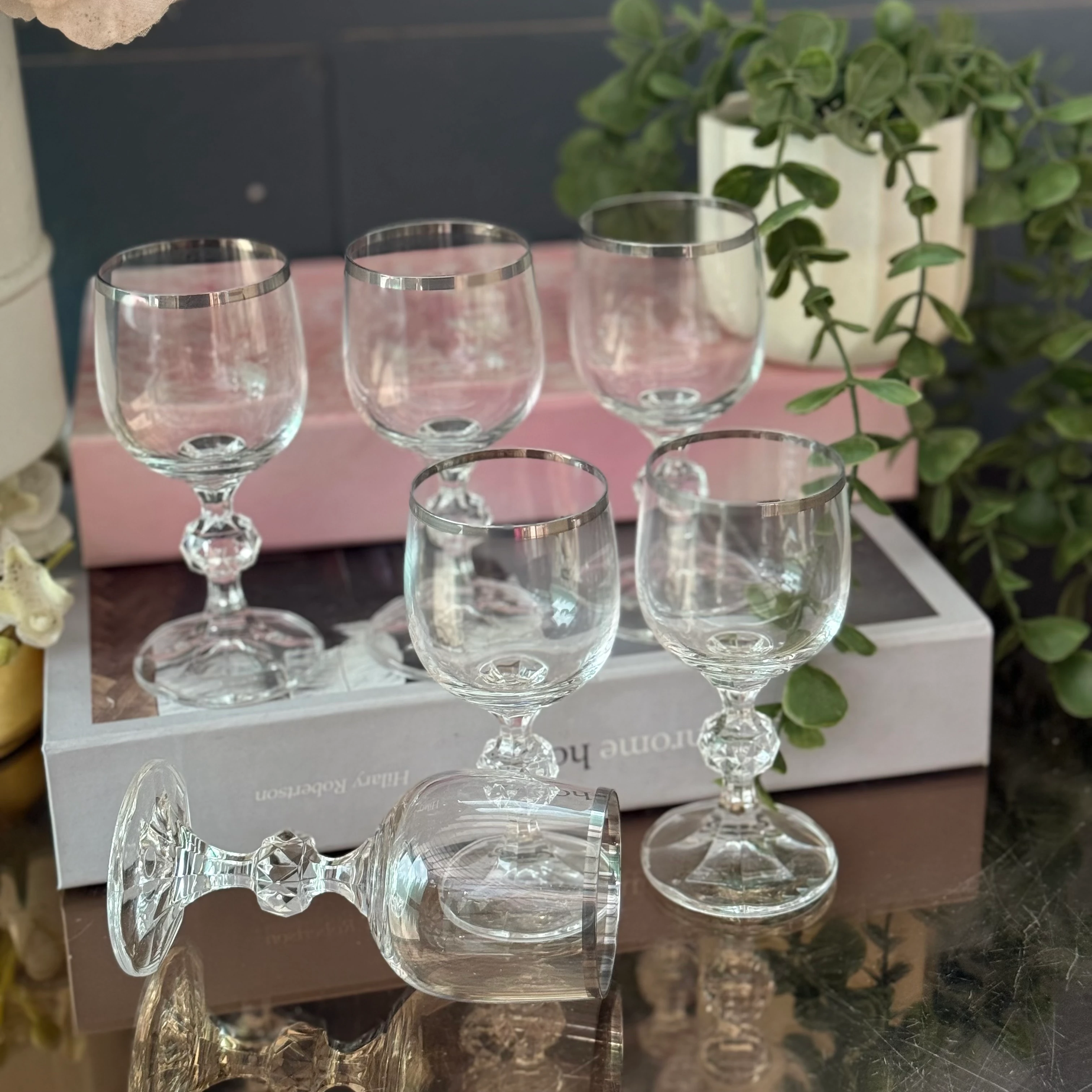 Gümüş kristal kadeh