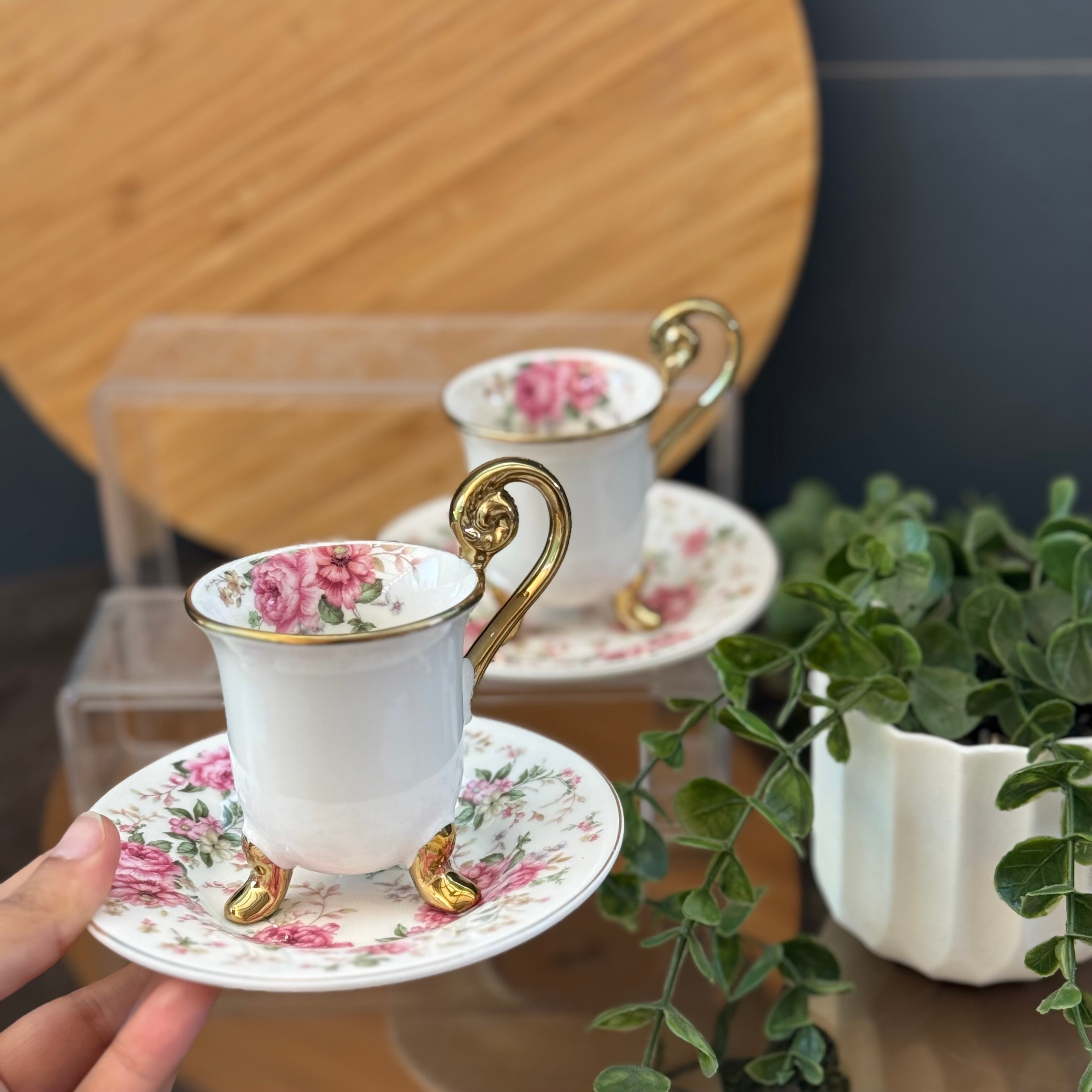 2’li Pembe Güller Fincan Takımı