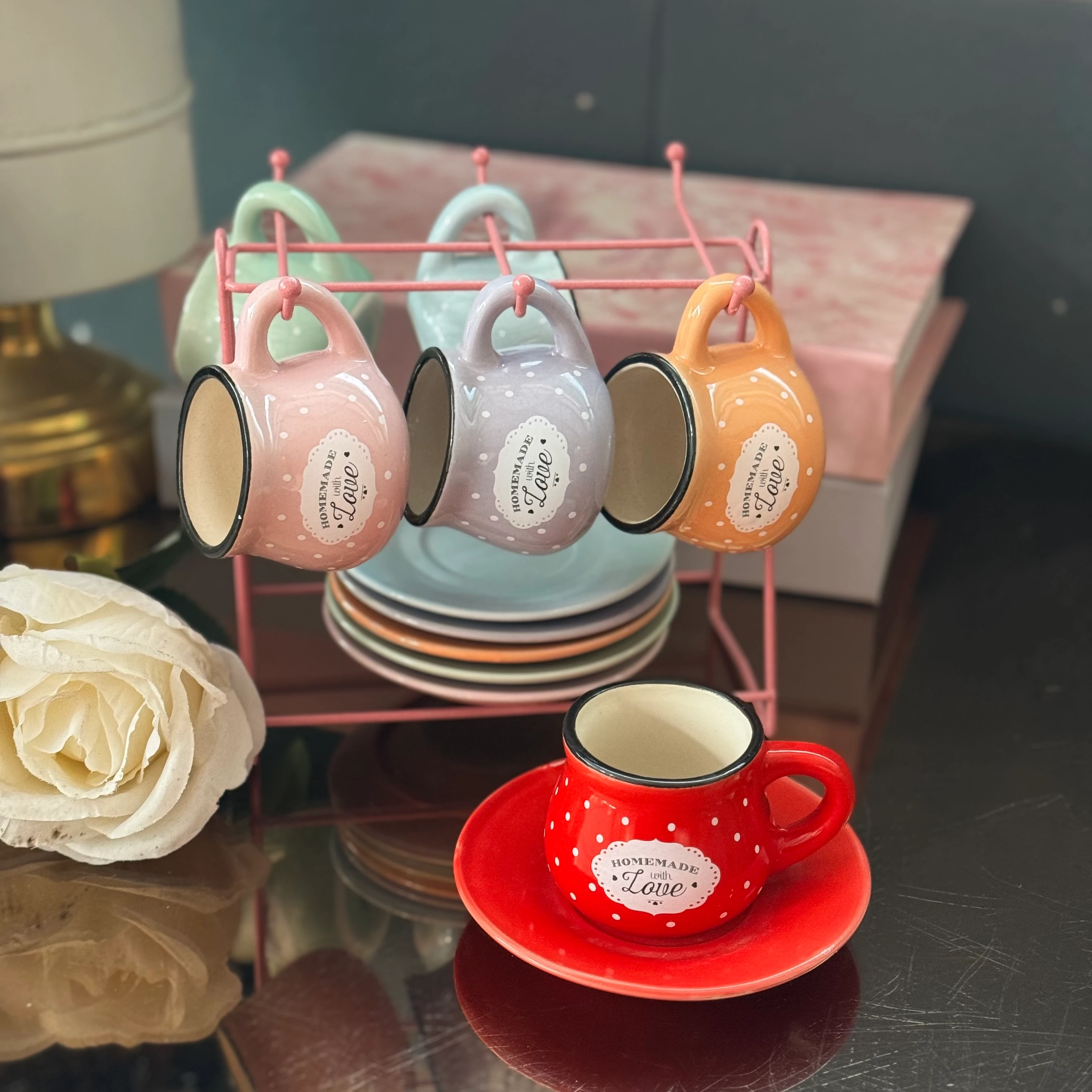 askılı puanlı fincan takımı