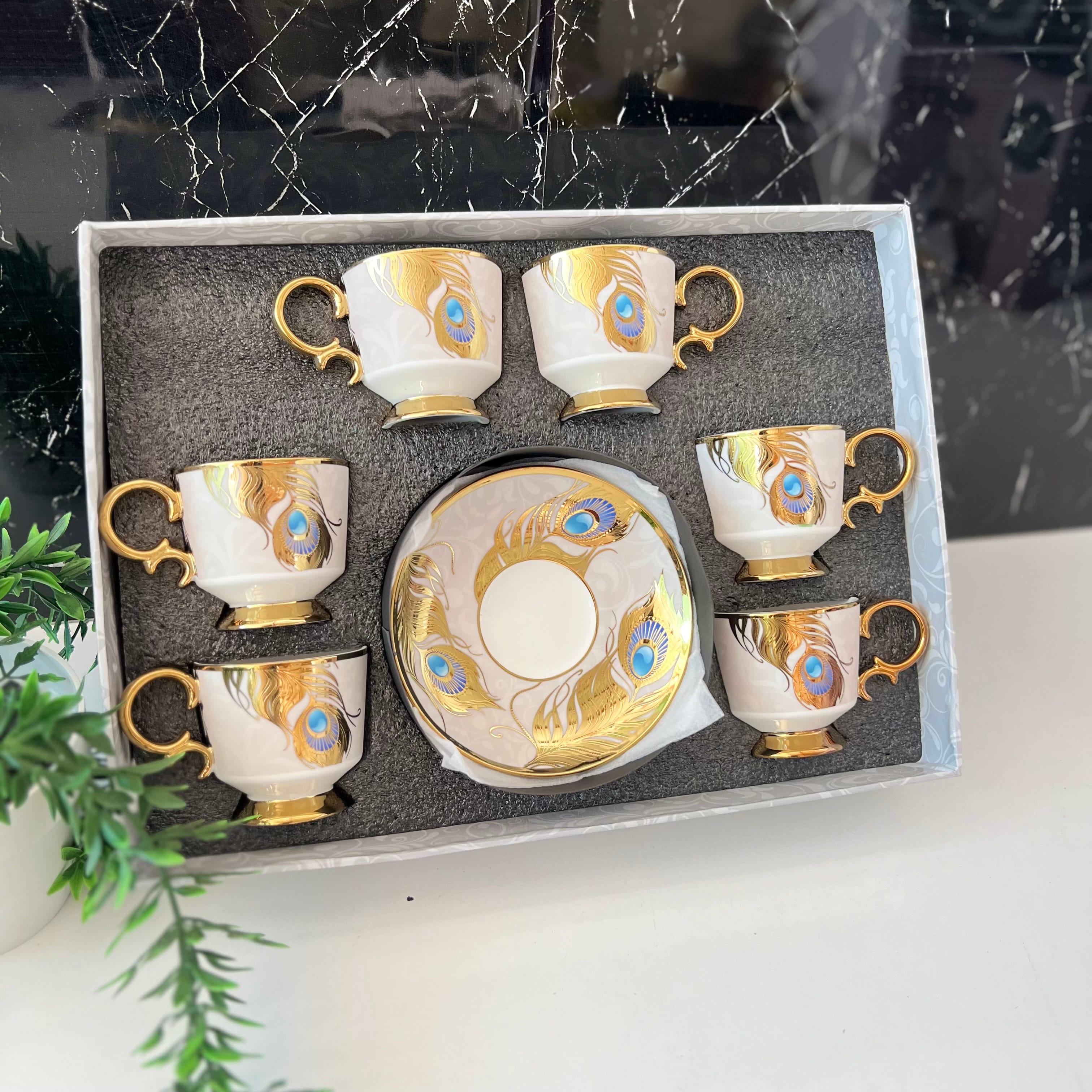 Kosava Gold Kuş Fincan Takımı 