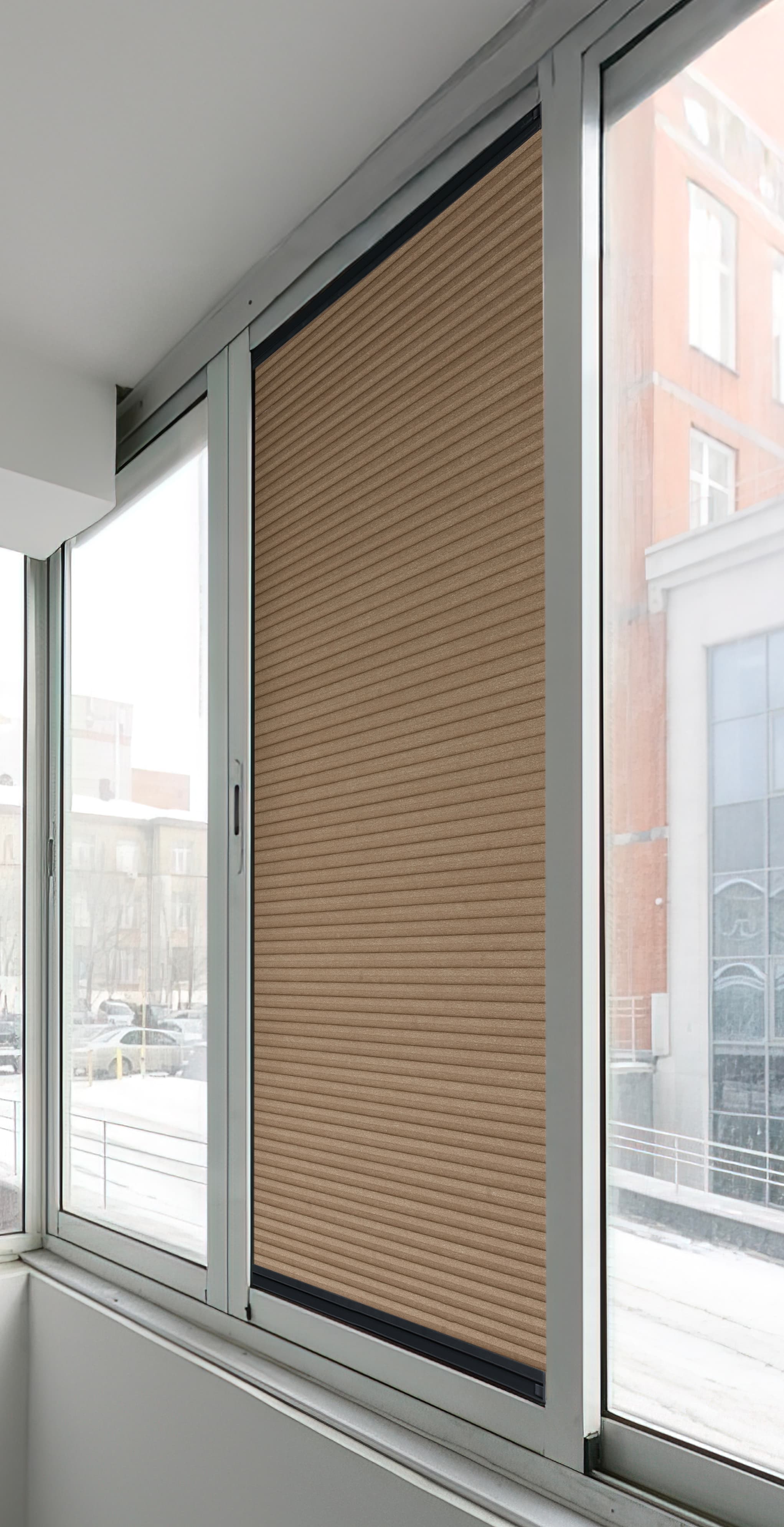 HoneyComb Plise Perde - Kahve