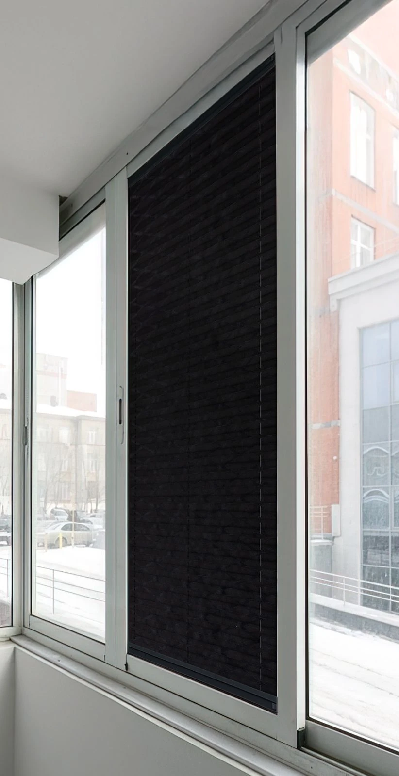 Outlet - Plise Perde Desenli - Siyah