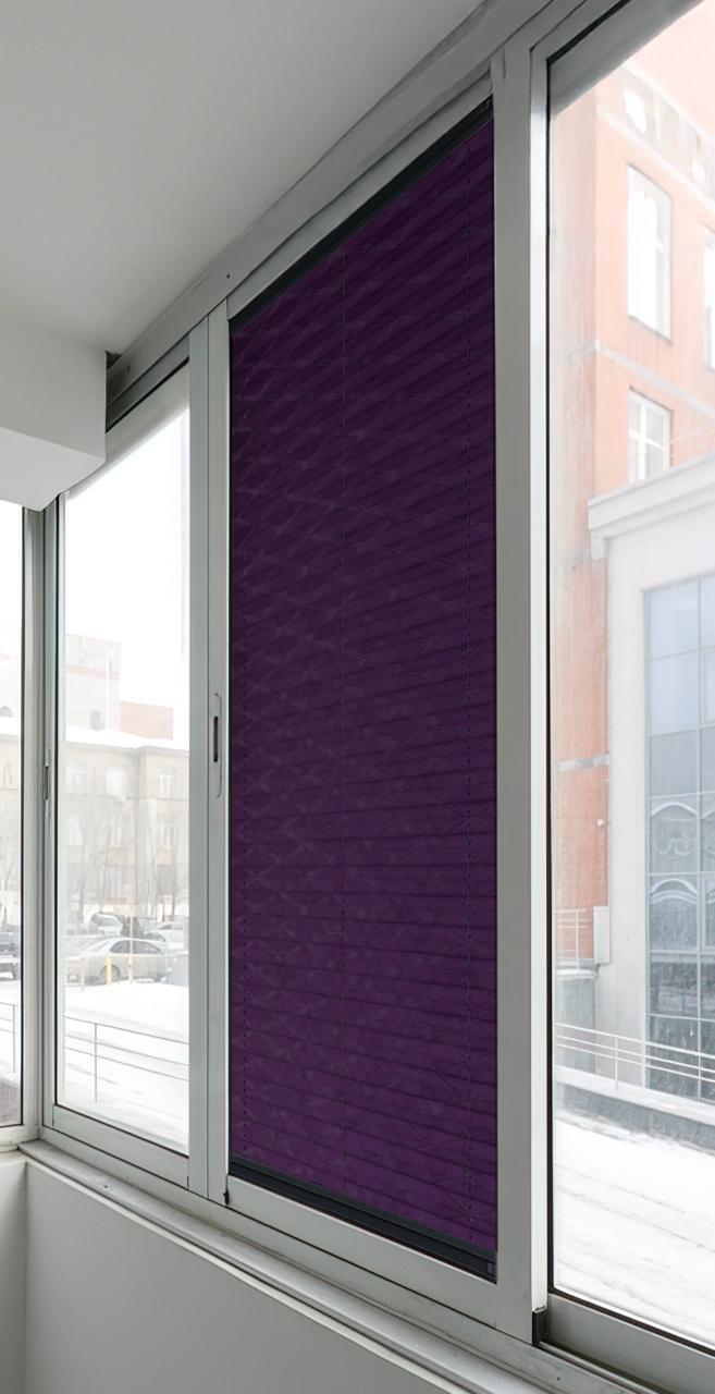 Outlet - Plise Perde Desenli - Mor-PRD