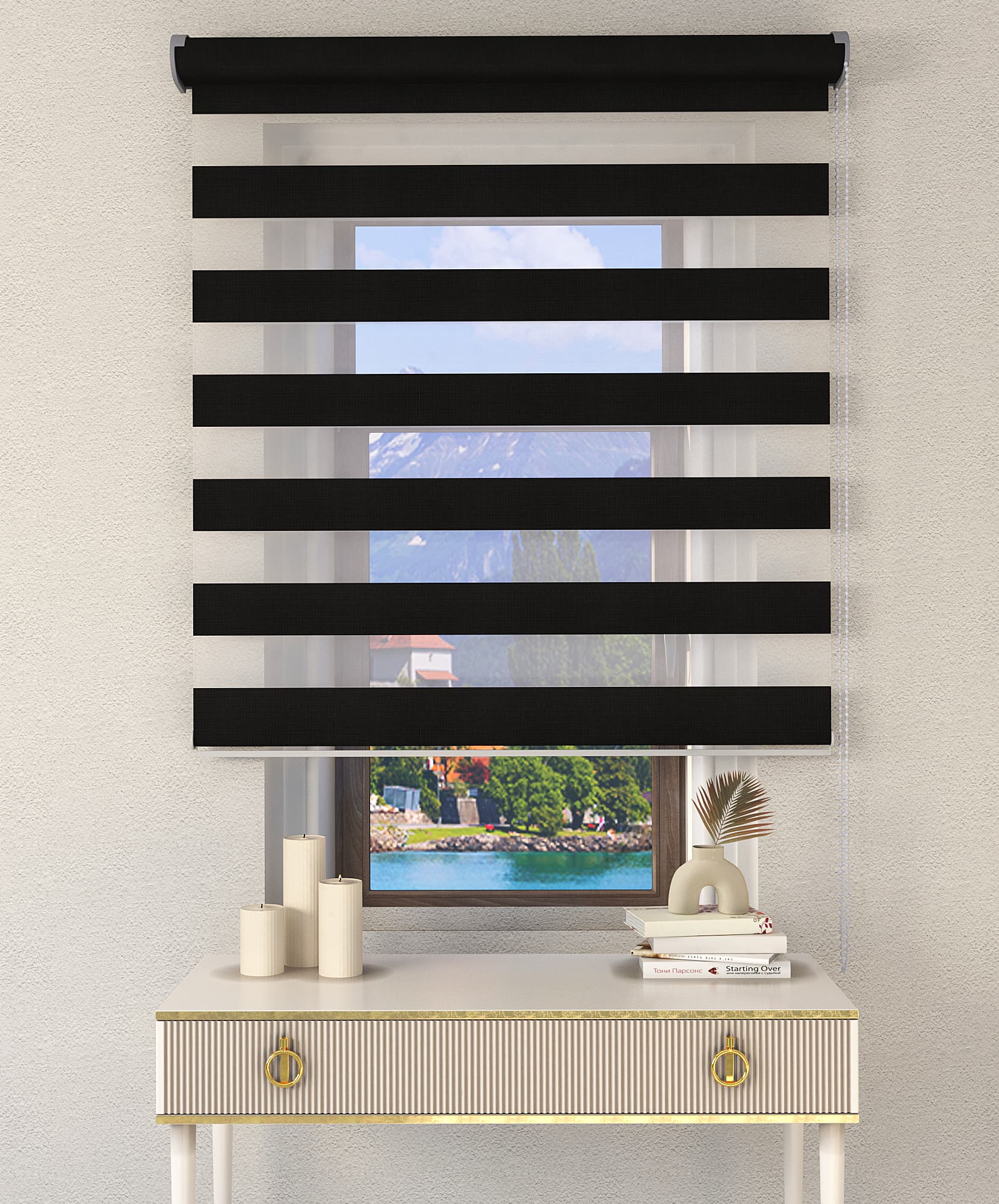 Bambu Zebra Perde - Antrasit