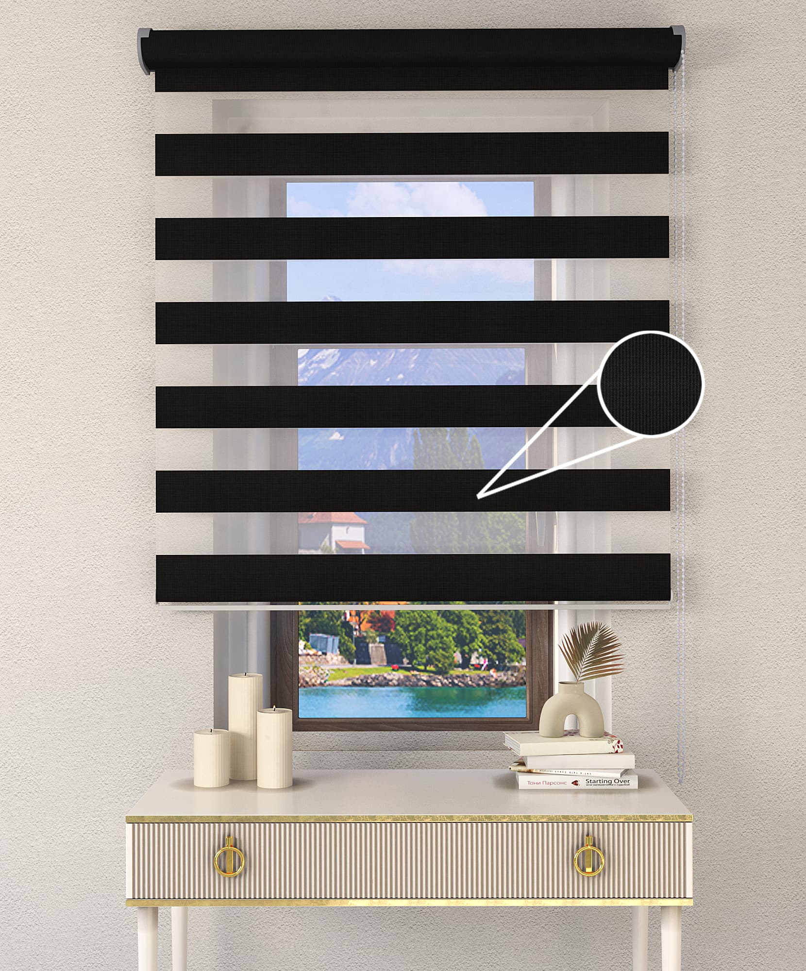 Bambu Zebra Perde - Antrasit