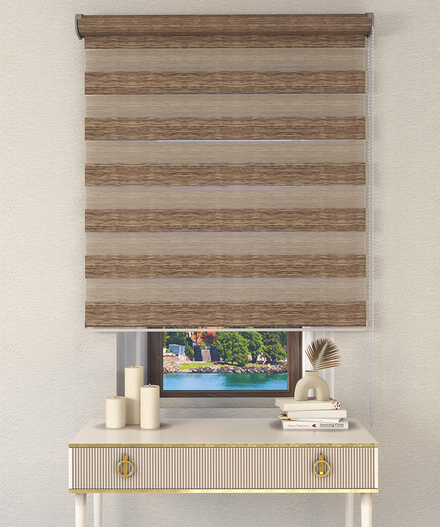 Bambu Zebra Perde - Ahşap