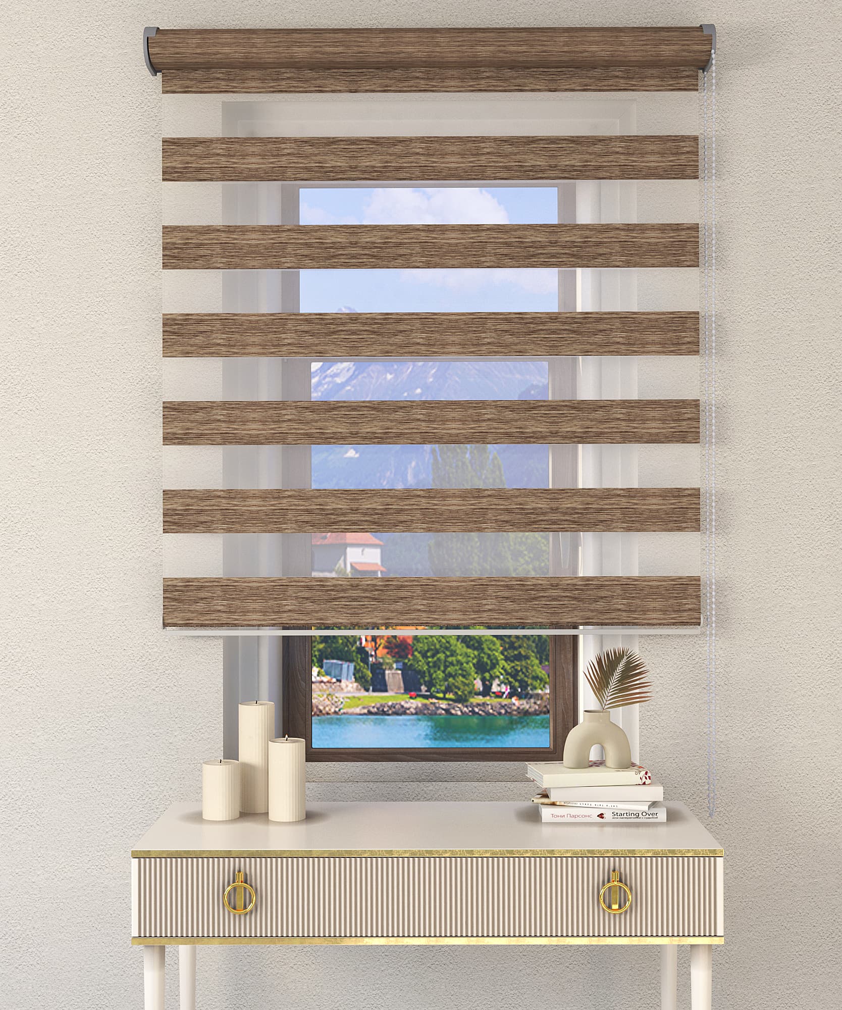 Bambu Zebra Perde - Ahşap