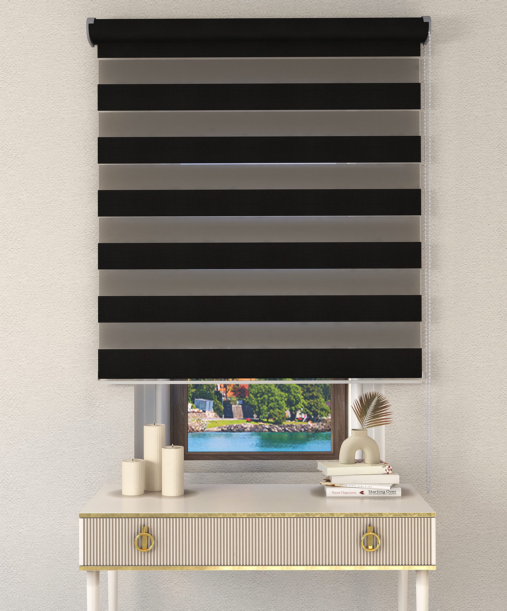 Bambu Zebra Perde - Antrasit