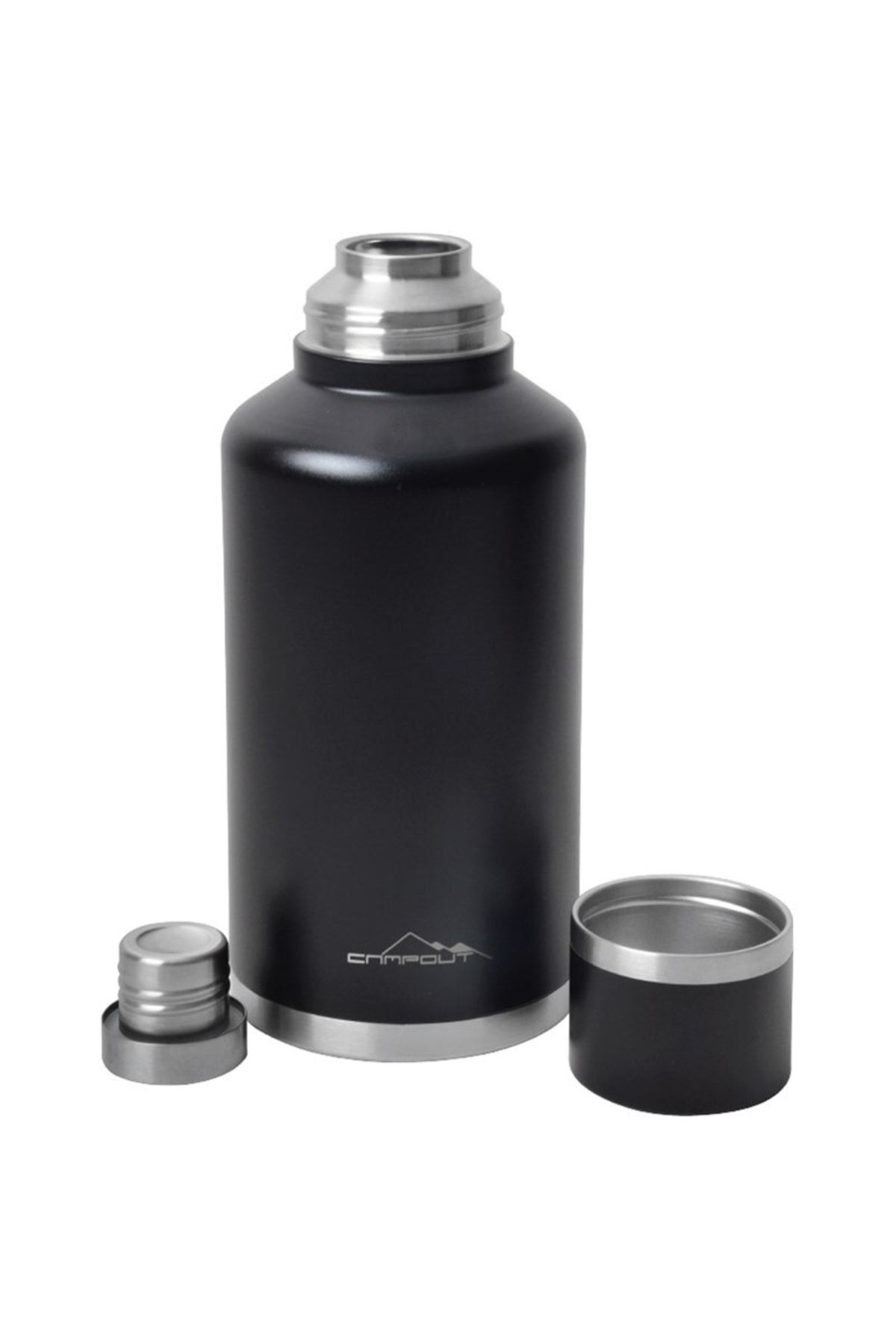 Campout Çift Katmanlı Termos Siyah 2000 Ml