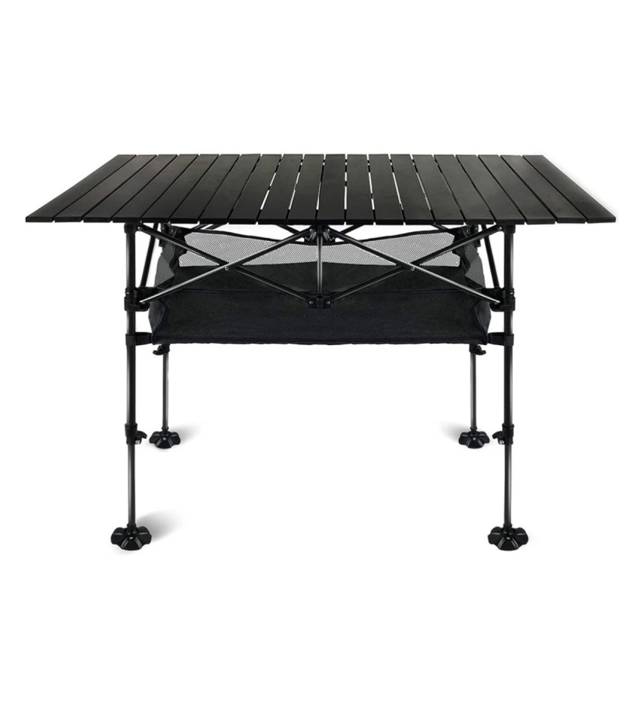 Caravan Class Katlanabilir Teleskopik Ayaklı Alüminyum Kamp Masası (95x5568x-96cm) Siyah