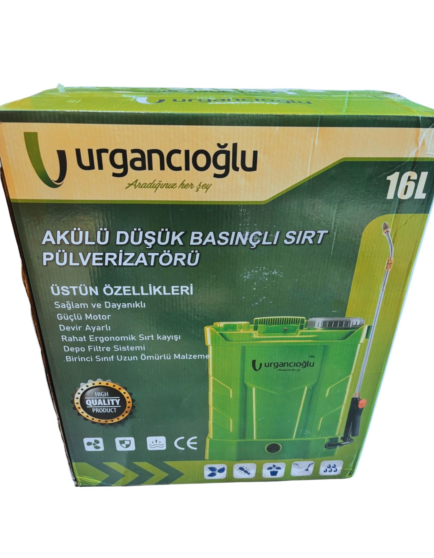 Akülü Şarjlı Sırt Tipi İlaçlama Makinesi 16 Lt