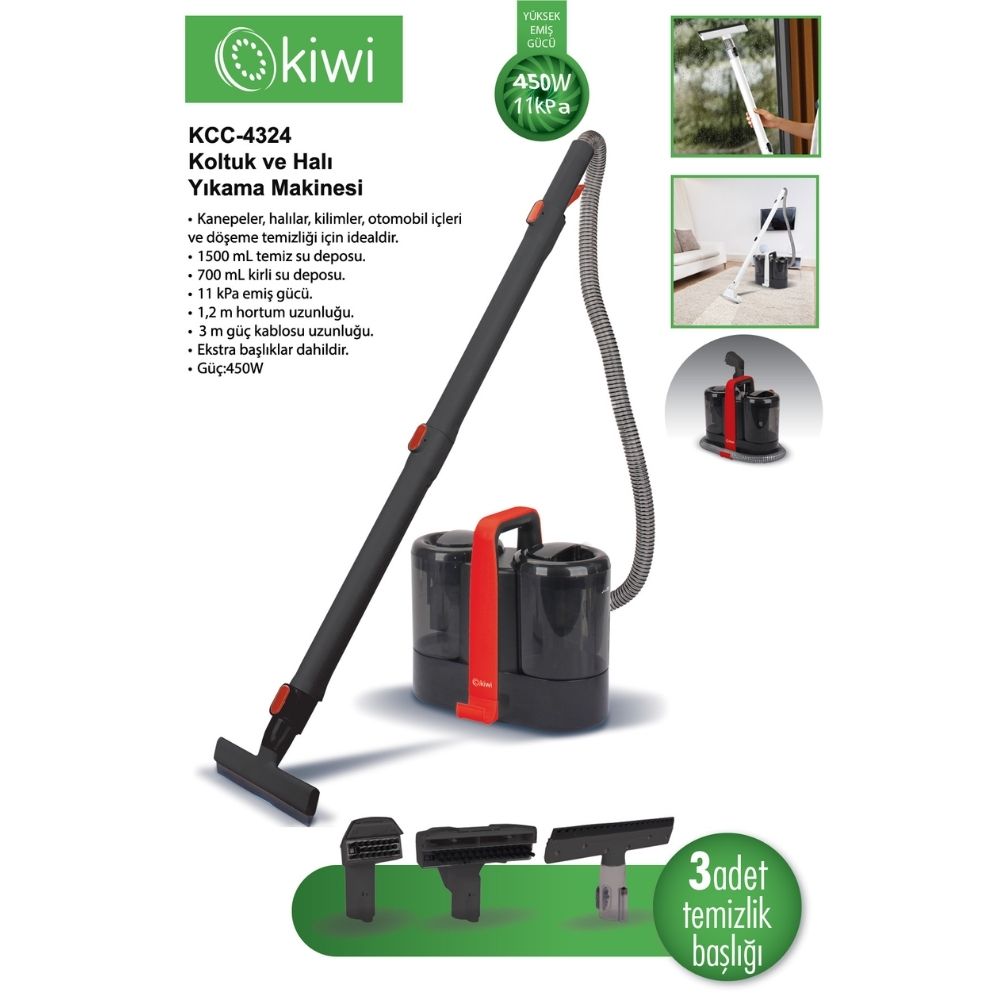 KCC-4324 Koltuk ve Halı Yıkama Makinesi Kırmızı