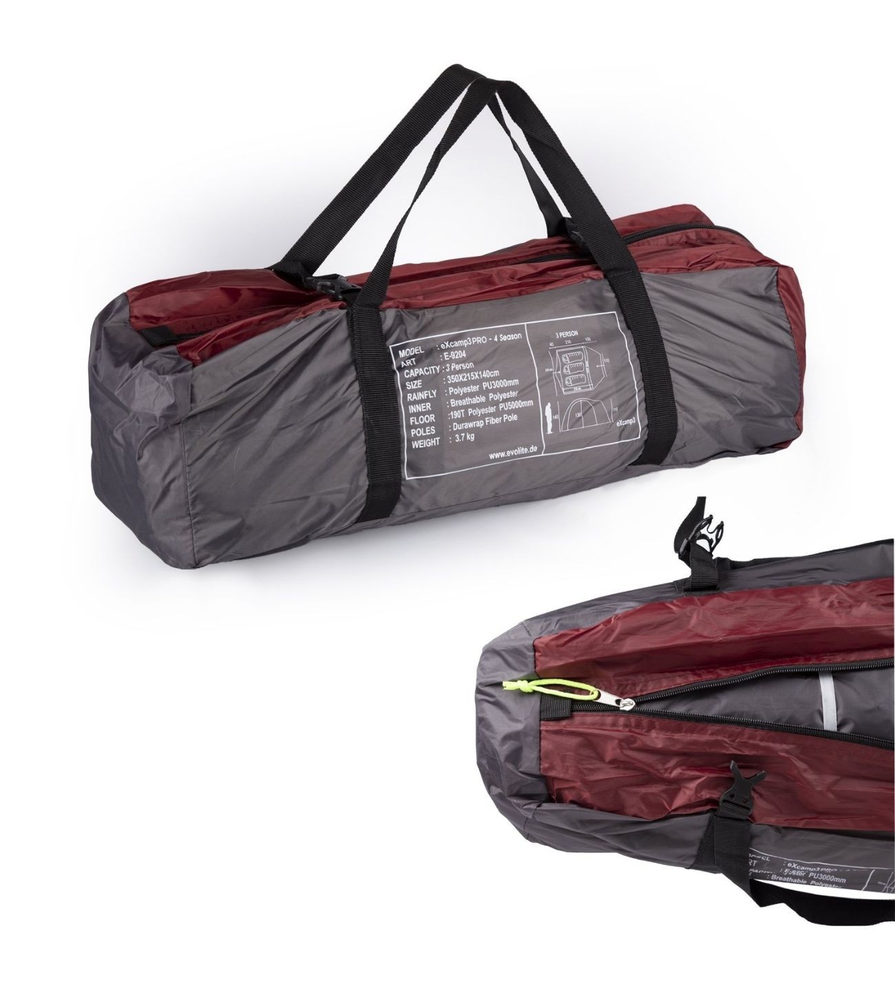Excamp3 Pro 3 Kişilik Çadır 4 Mevsim E-9204