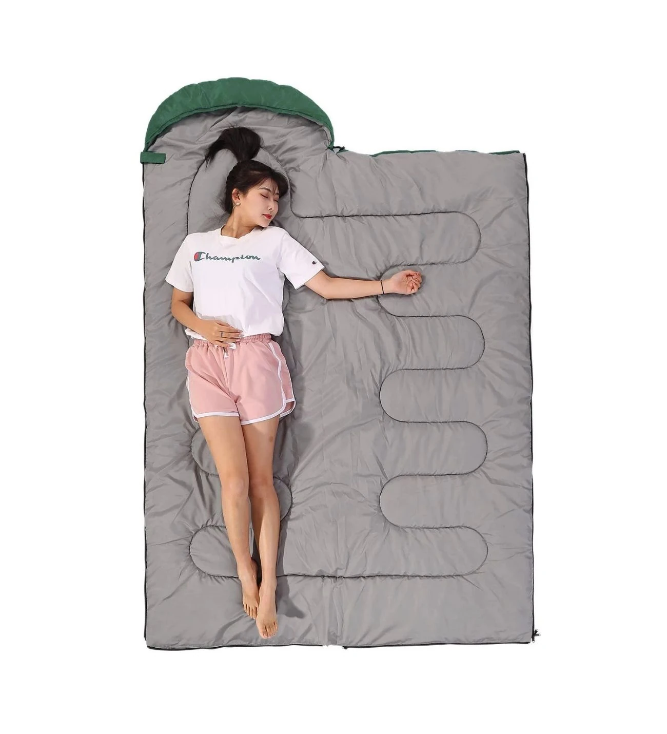 Camper Pro SQ Birleştirilebilir 2 Kişilik Uyku Tulumu Haki