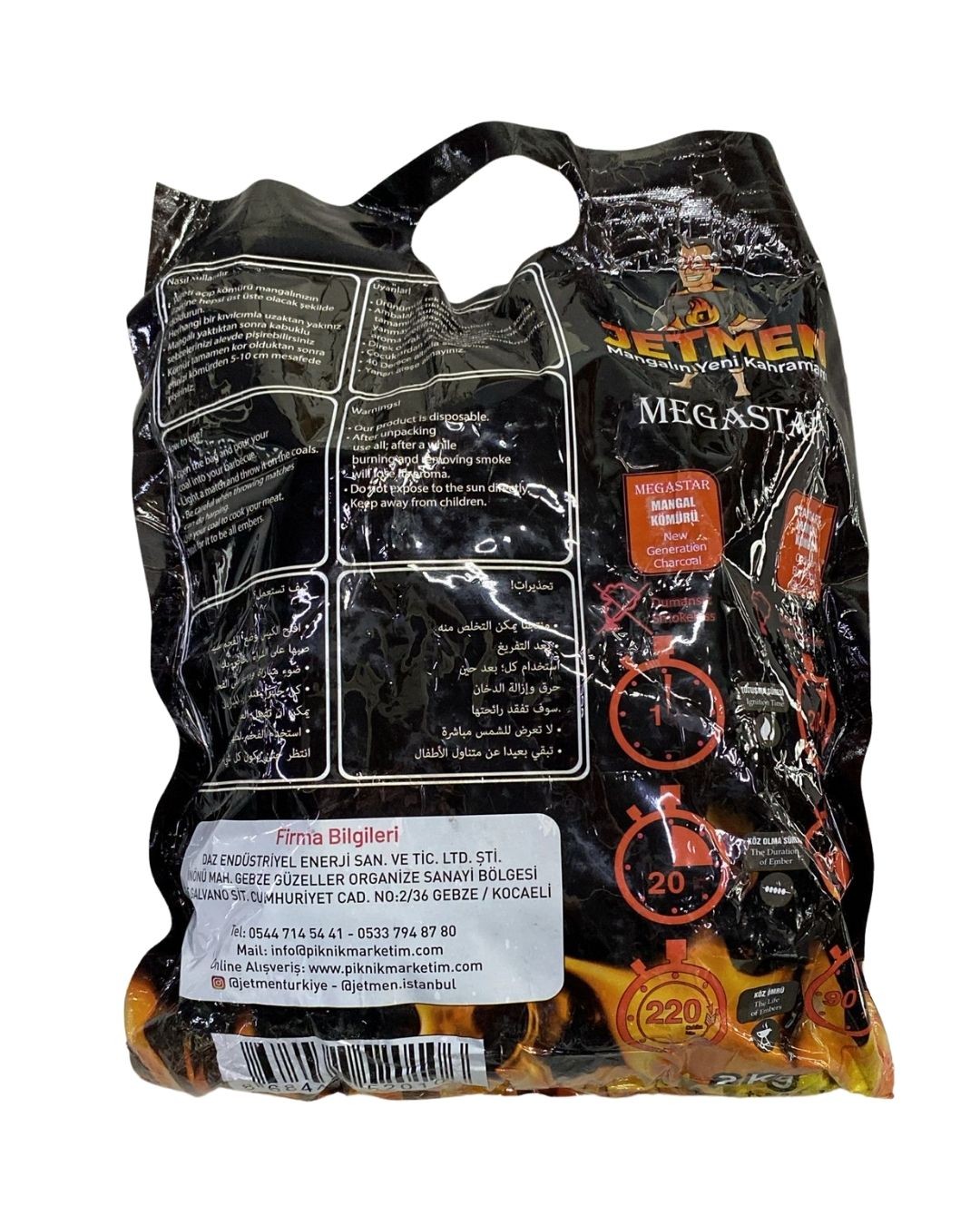 Megastar Mangal Kömürü 2kg – Zahmetsiz ve Lezzetli Mangal Keyfi