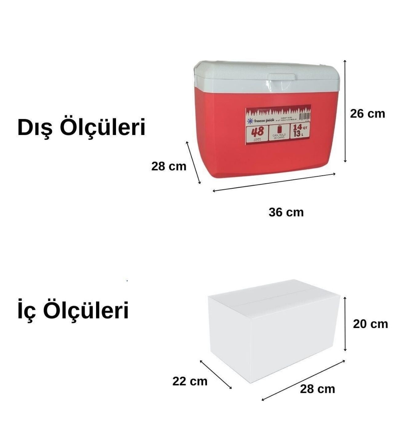 Sunset Glide 14 QT Soğutucu Buzluk 13 Litre Kırmızı