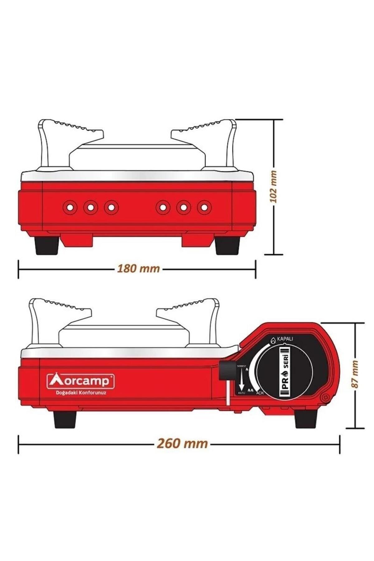 Tekli Portatif Ocak Mini Kırmızı Ck-506