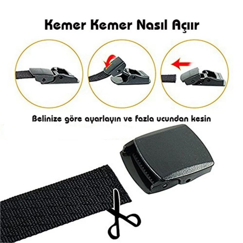 Outdoor Stretch Kemer 135 Cm Siyah