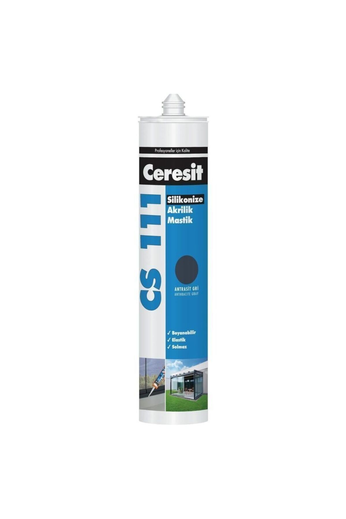 Ceresit CS 111 Akrilik Mastik kartuş Antrasit Gri 240Ml